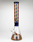 17" Color Accented 7mm Glass Bong With Poker Design_6