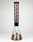 17" Color Accented 7mm Glass Bong With Poker Design_7