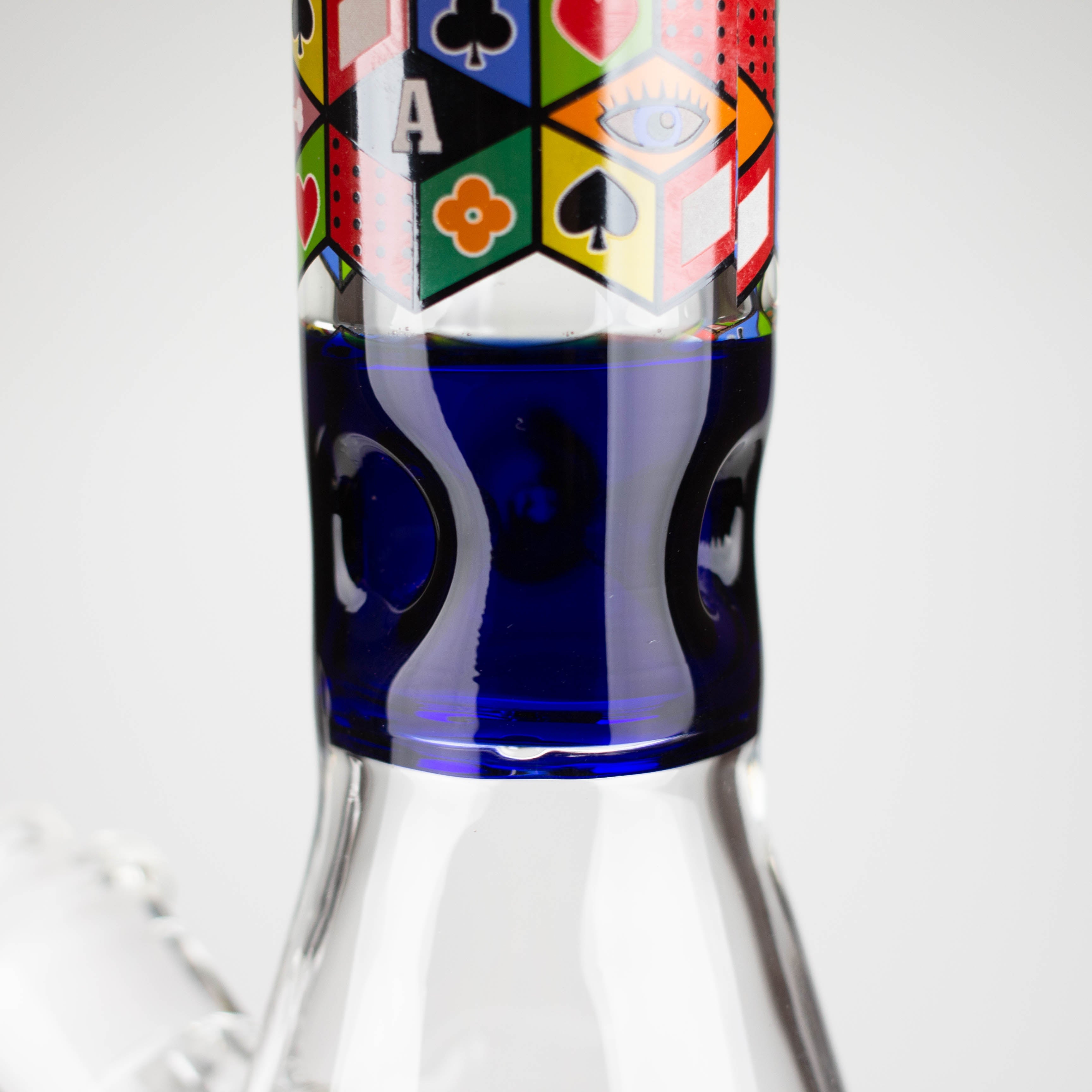 17&quot; Color Accented 7mm Glass Bong With Poker Design_9