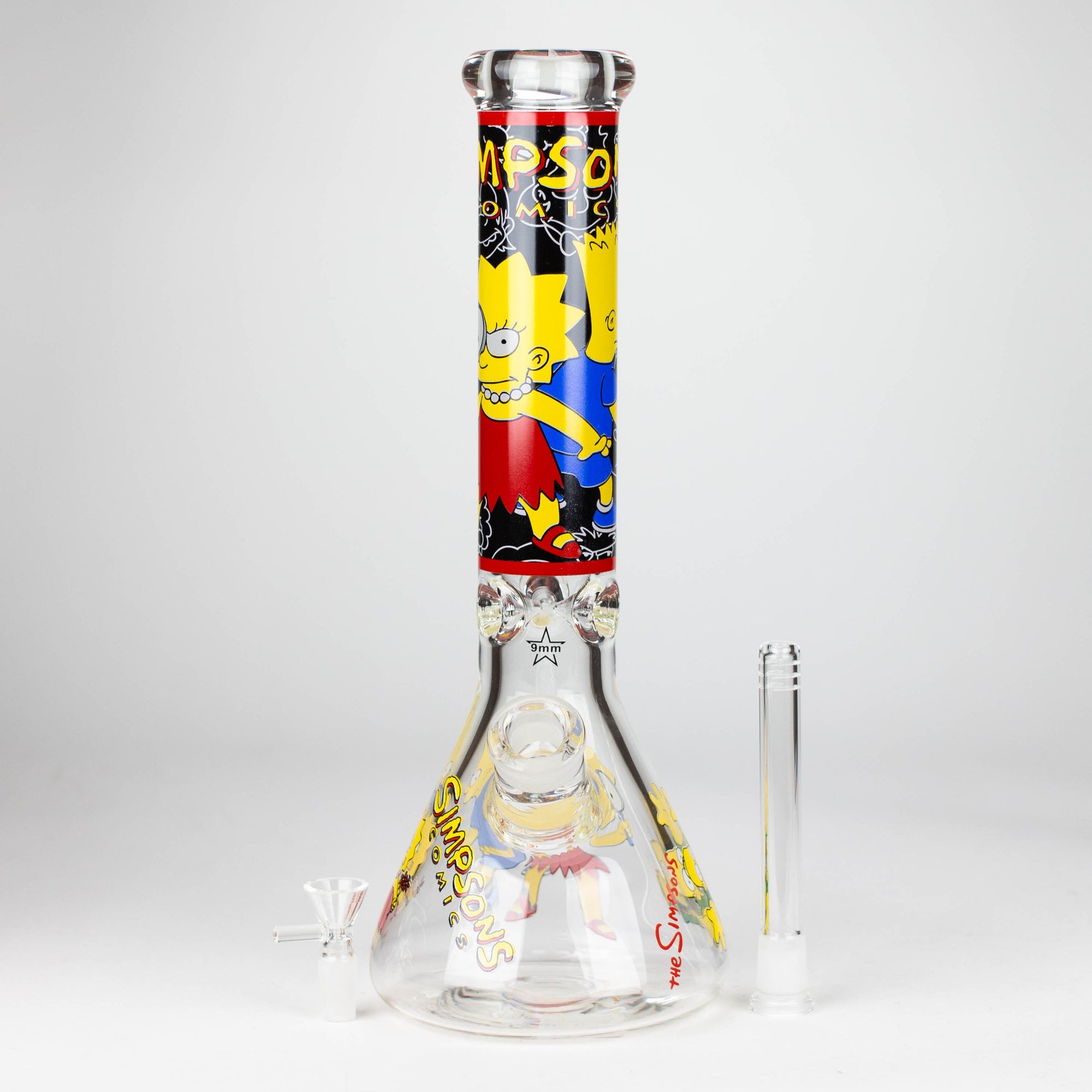 14&quot; Cartoon 9mm Glass Beaker Bong_4