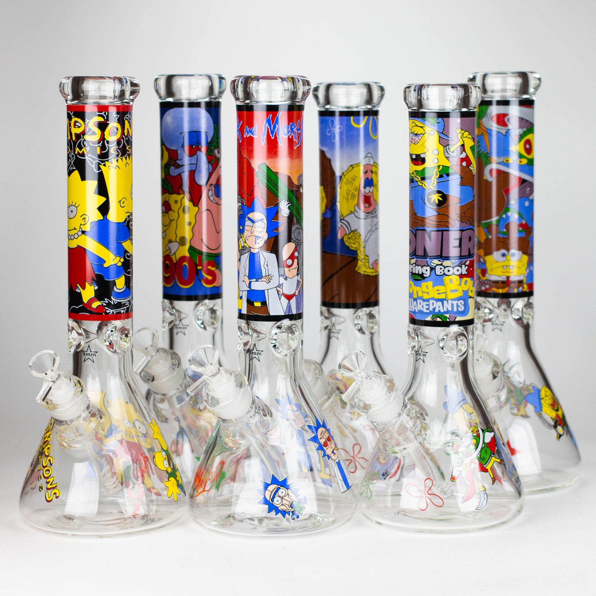 14&quot; Cartoon 9mm Glass Beaker Bong_0