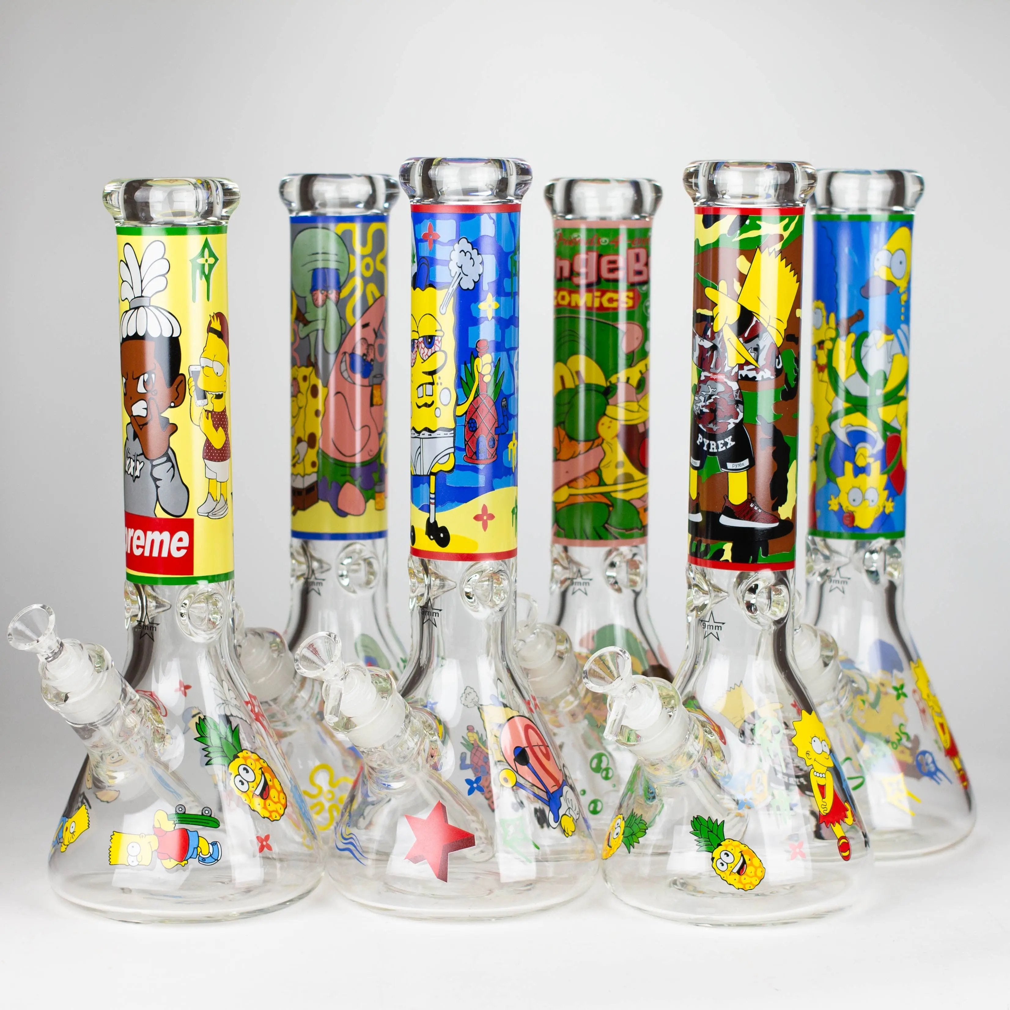 14" Cartoon Glass Beaker 9mm Glass_0