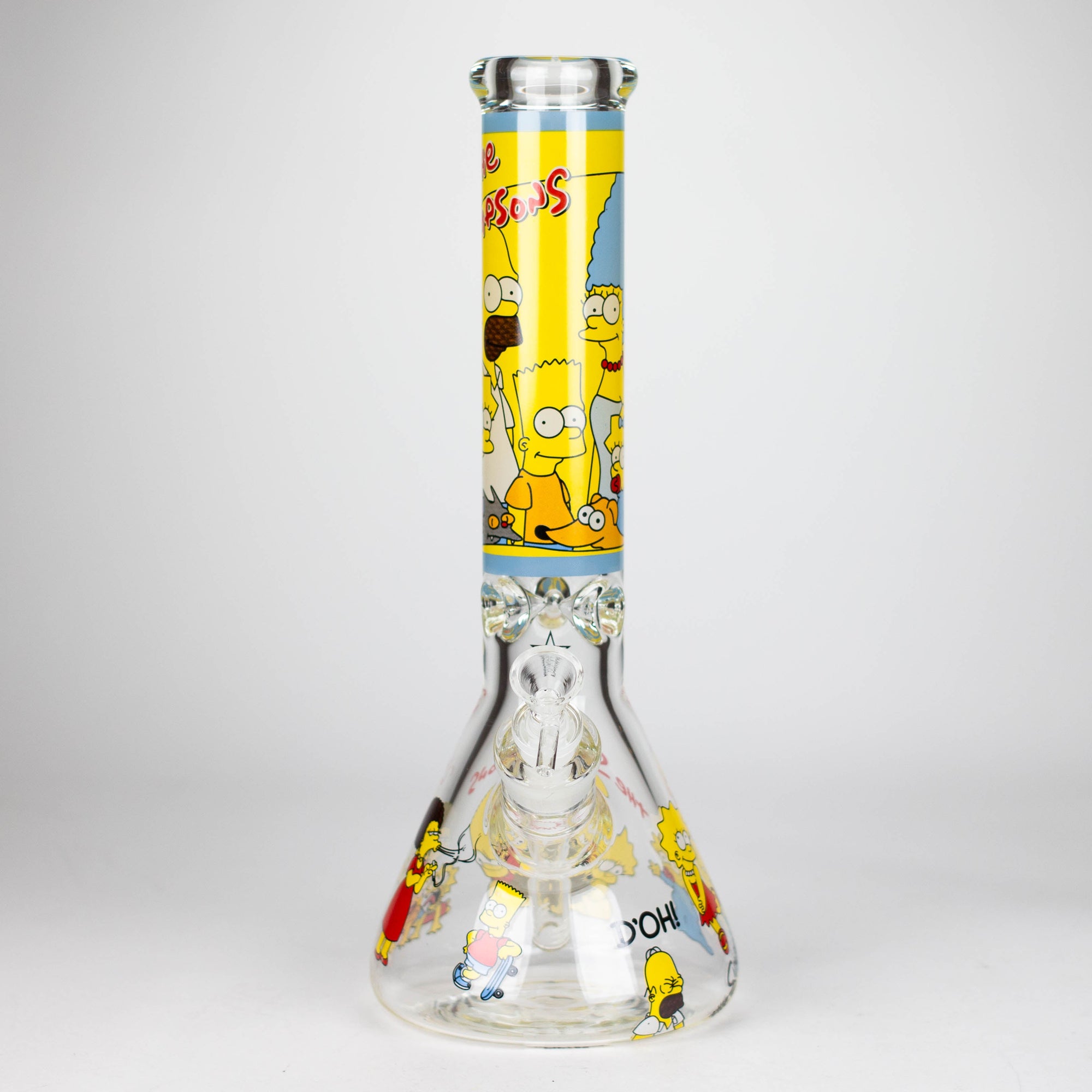 14" Yellow Family Cartoon 9mm Glass Bongs_12