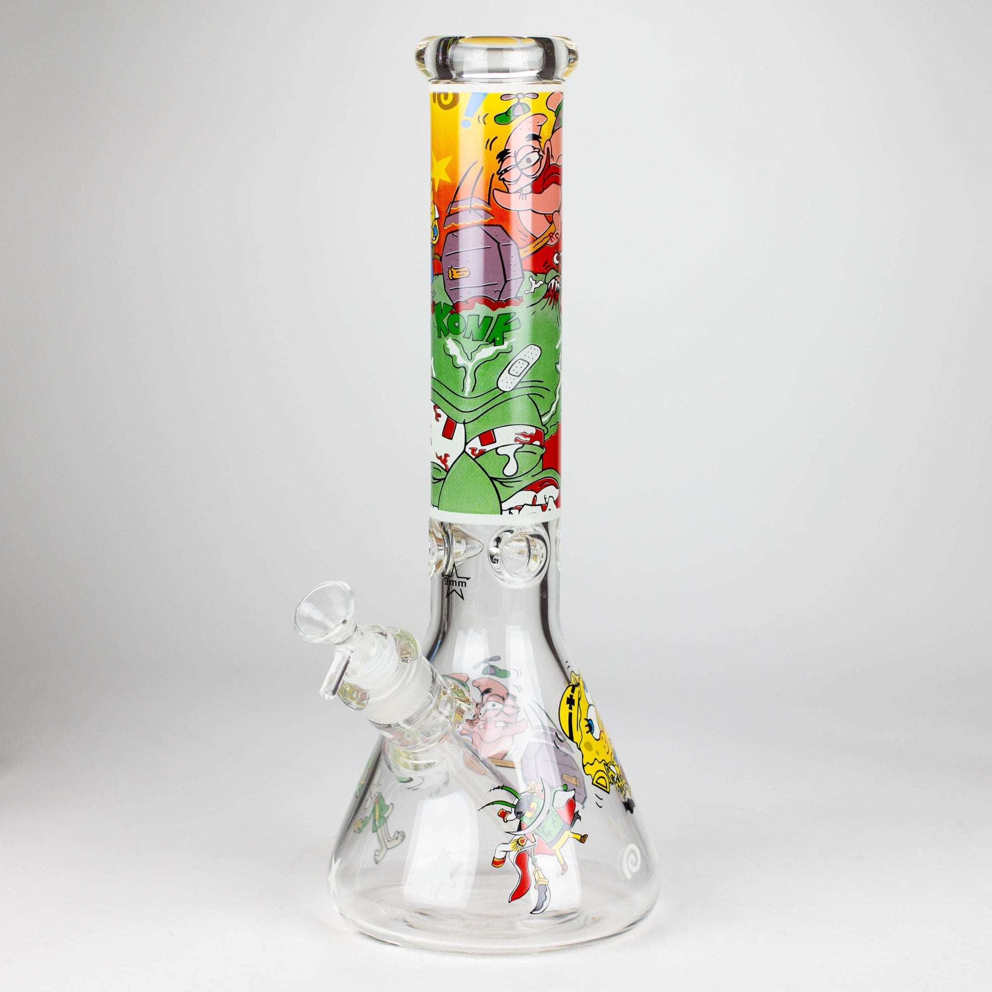 14" Cartoon Glow In The Dark Glass Bong 9mm_9