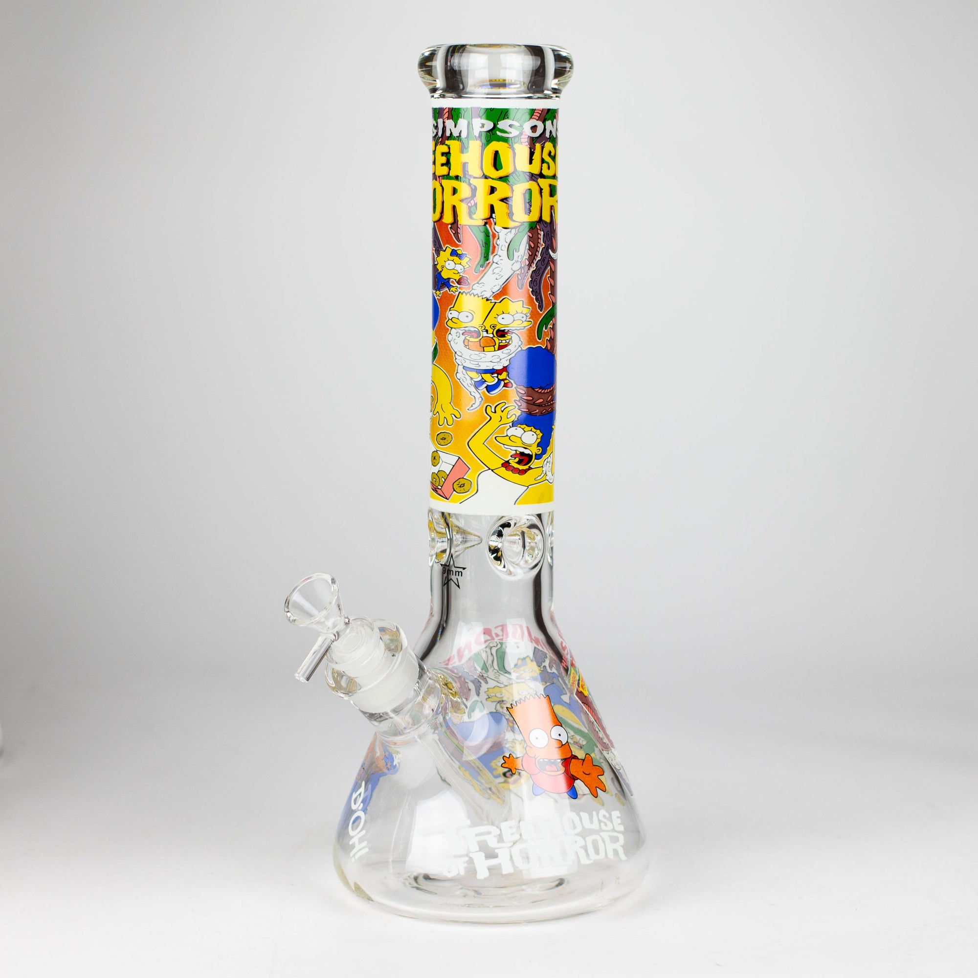 14" Cartoon Glow In The Dark Glass Bong 9mm_10