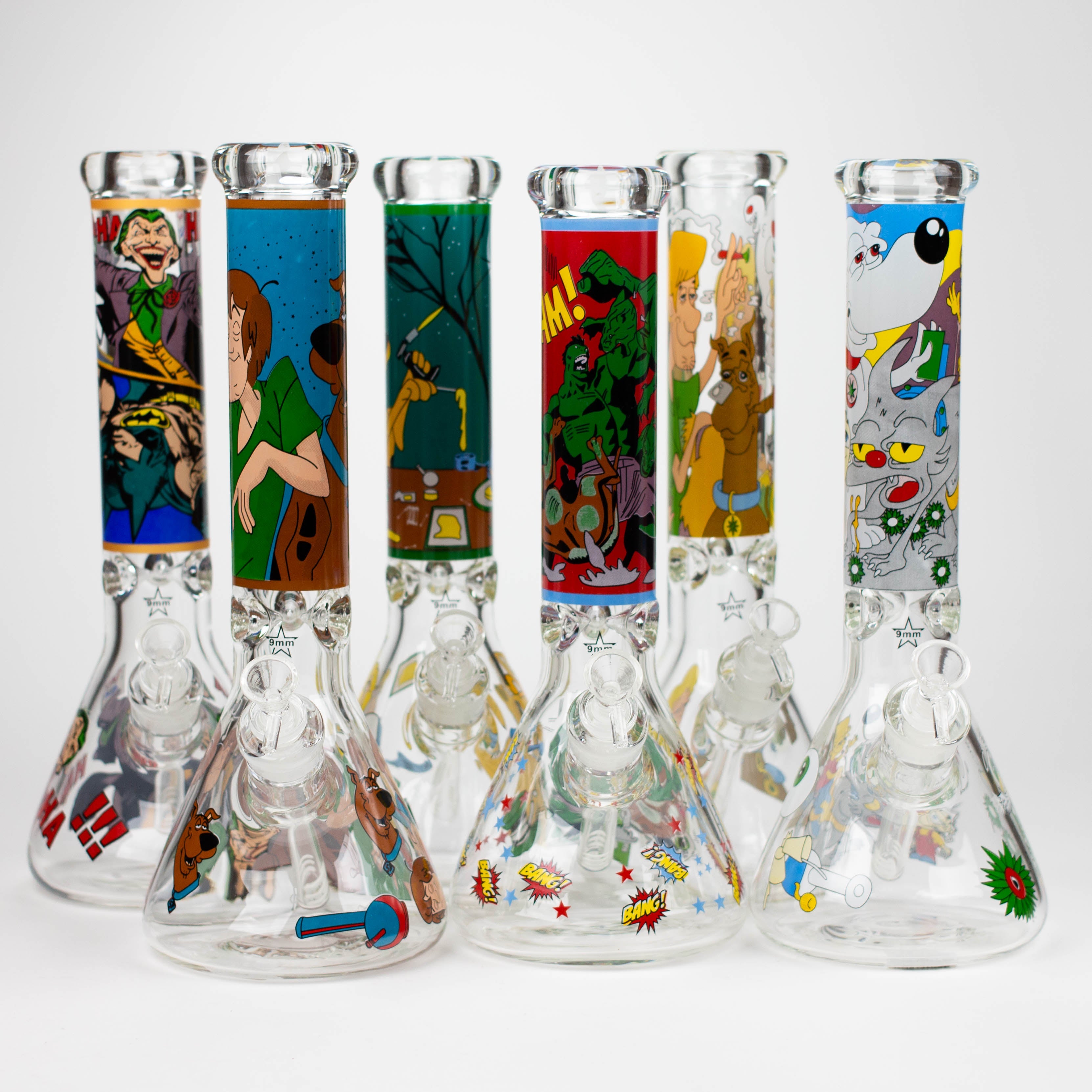 14" SD Cartoon 9mm Glass Water Bong_0