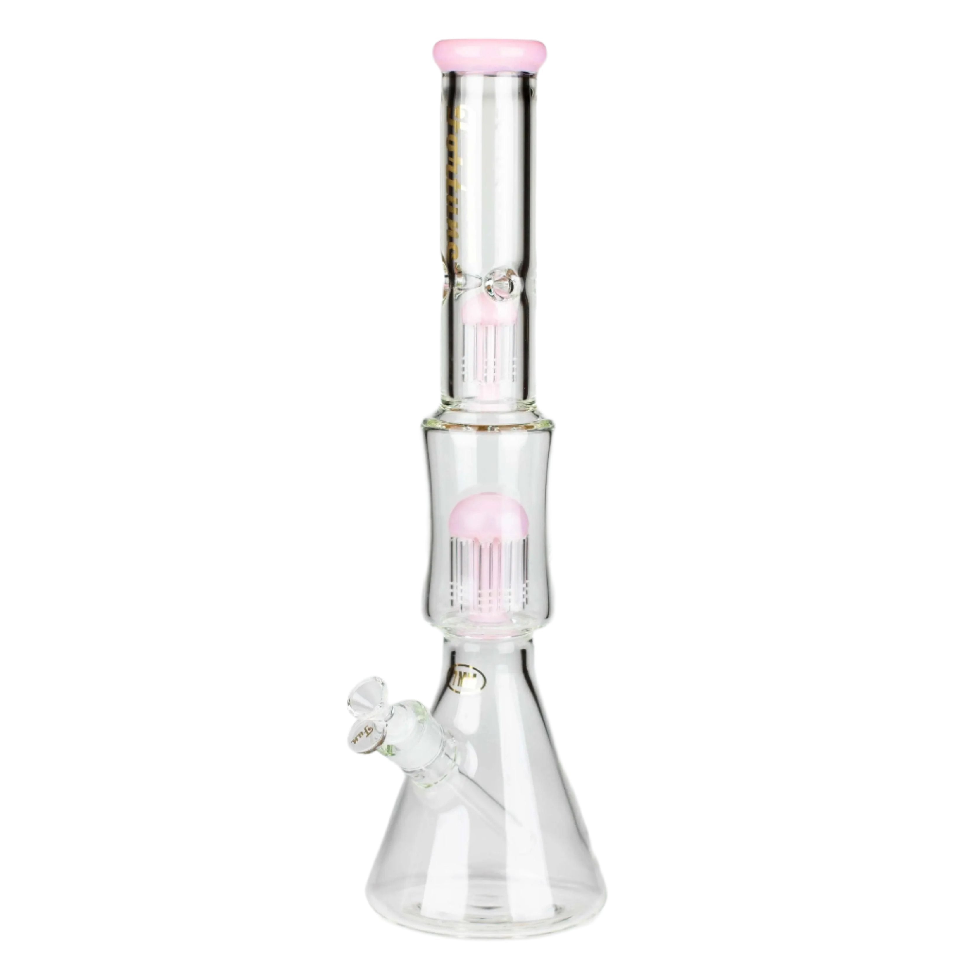 Fortune 18" Double Tree Perc Beaker Bong Assorted Colour_6