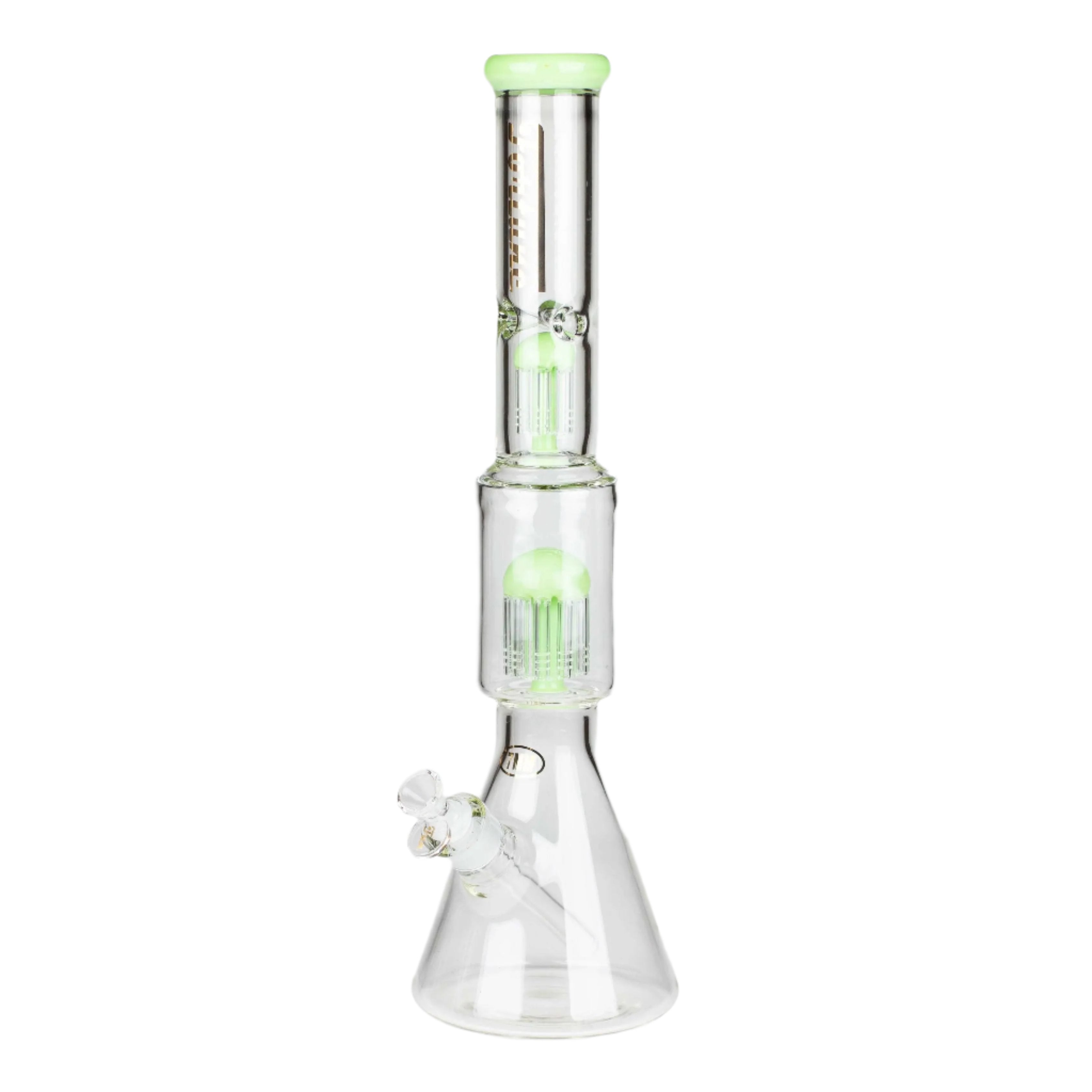 Fortune 18&quot; Double Tree Perc Beaker Bong Assorted Colour_8