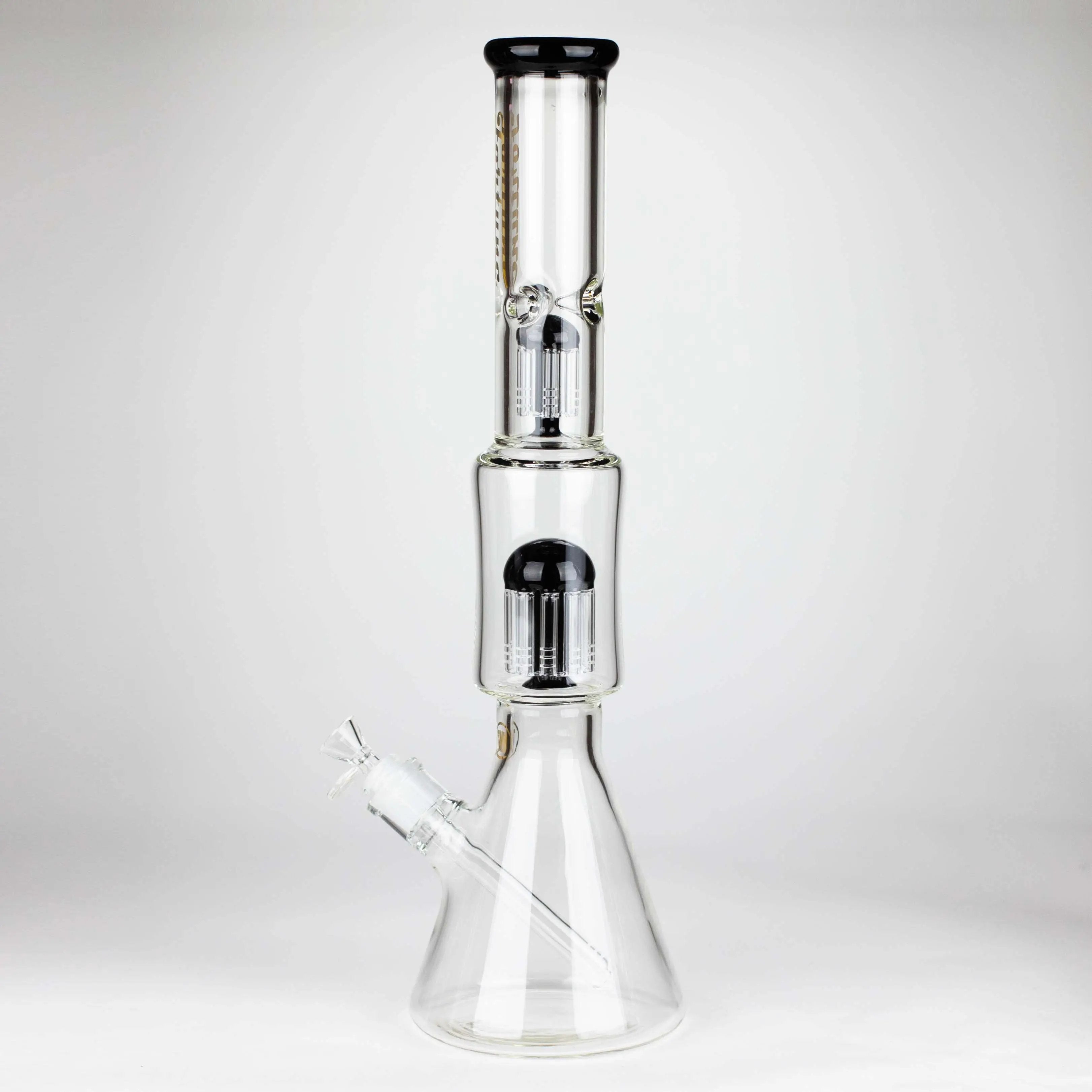 Fortune 18&quot; Double Tree Perc Beaker Bong Assorted Colour_10