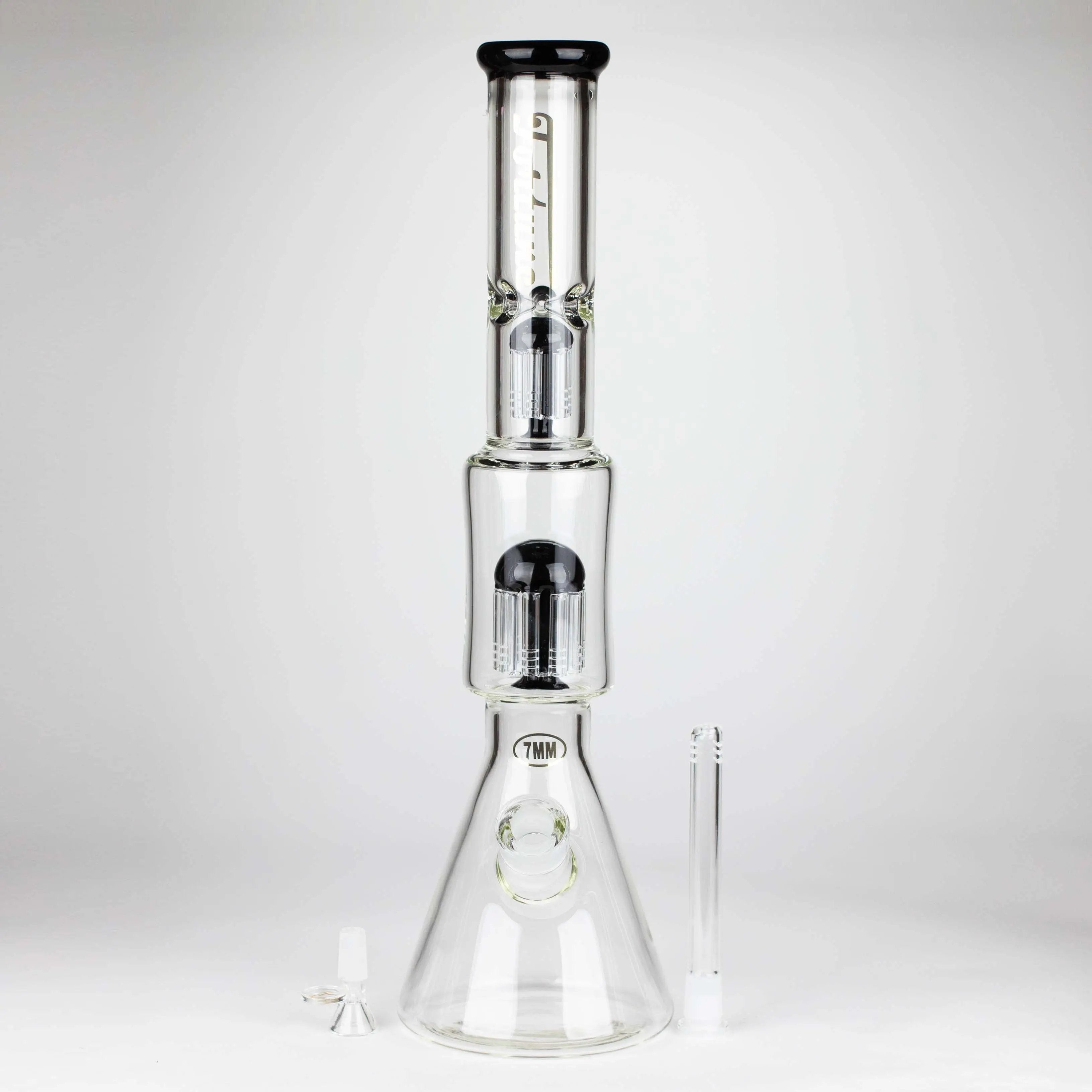 Fortune 18&quot; Double Tree Perc Beaker Bong Assorted Colour_5