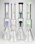 Fortune 18" Double Tree Perc Beaker Bong Assorted Colour_0