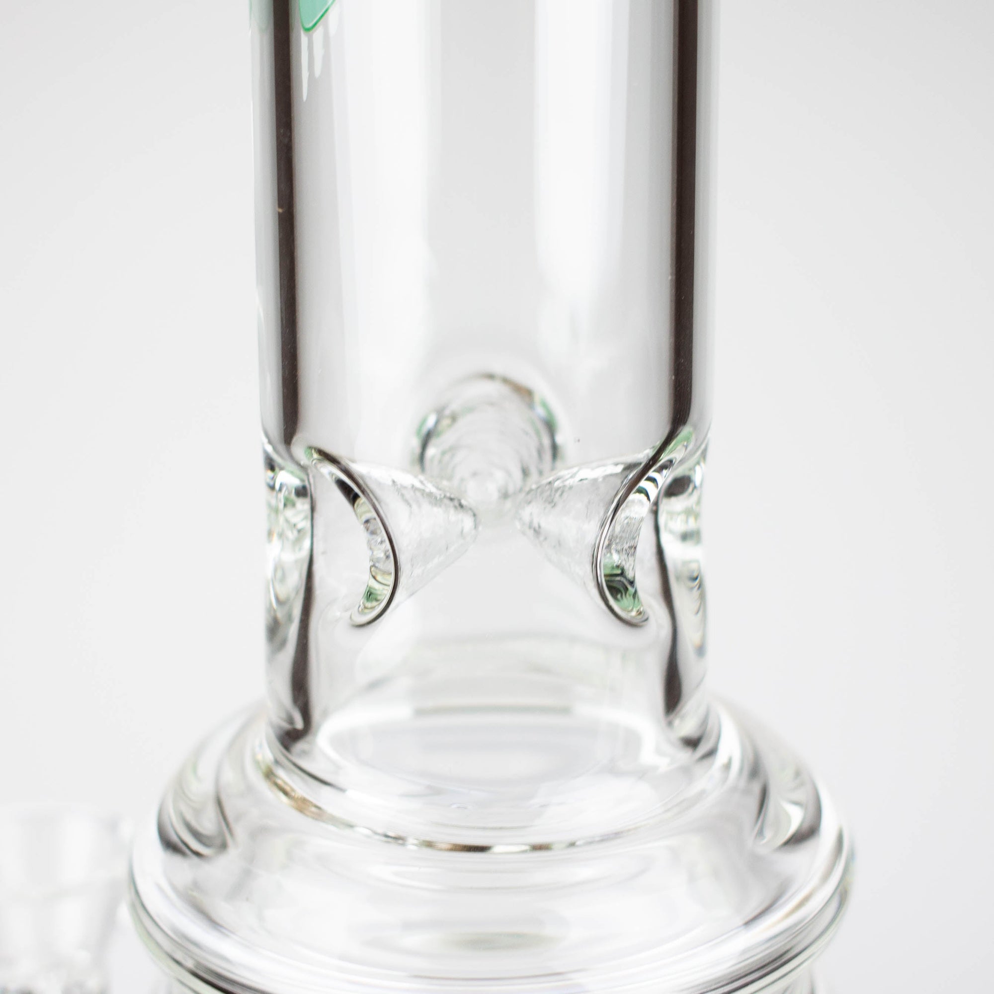 H2O 18" 7mm Glass Bong With Double Layer Honeycomb_8