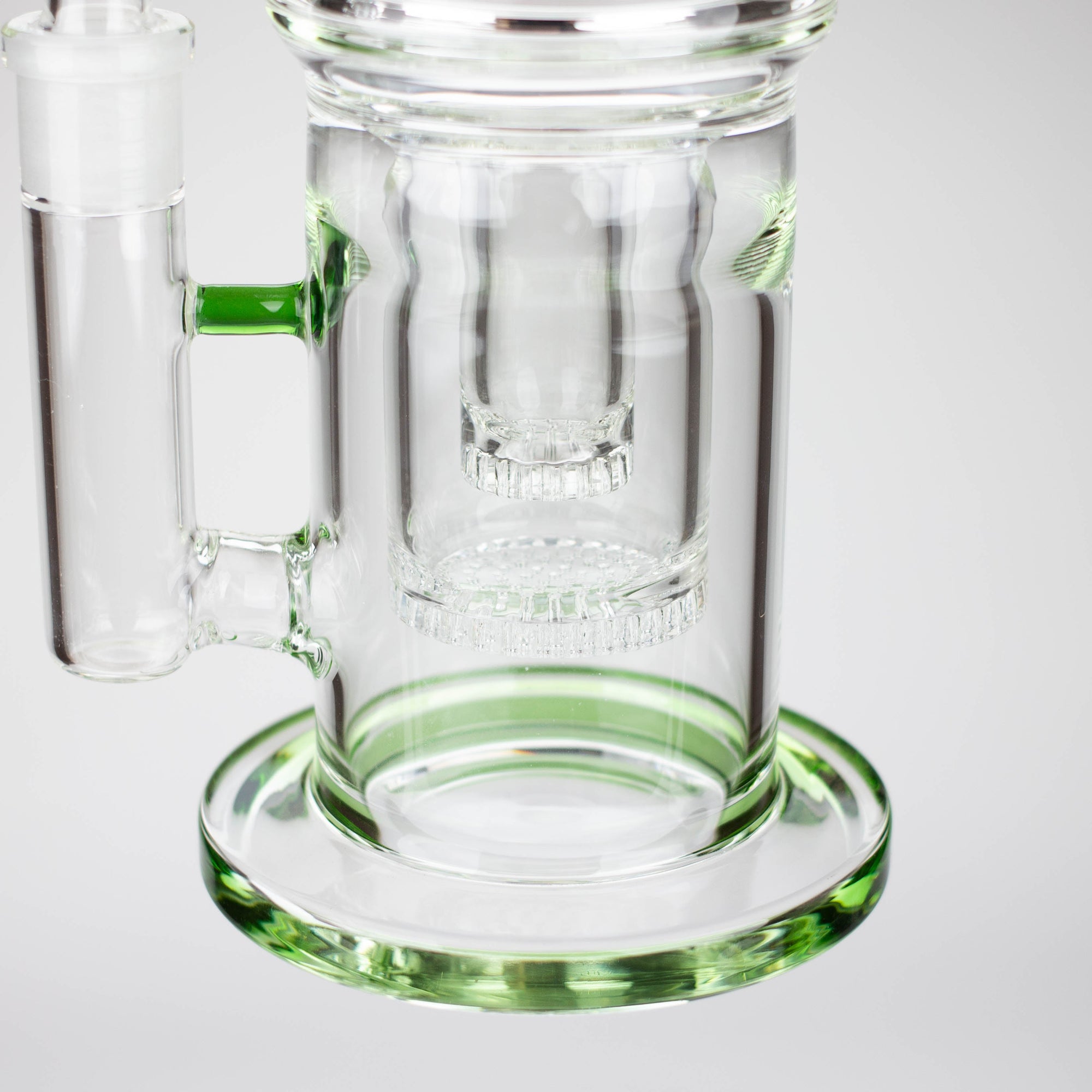 H2O 18" 7mm Glass Bong With Double Layer Honeycomb_10