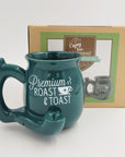 Teal Roast & Toast Mug Pipe