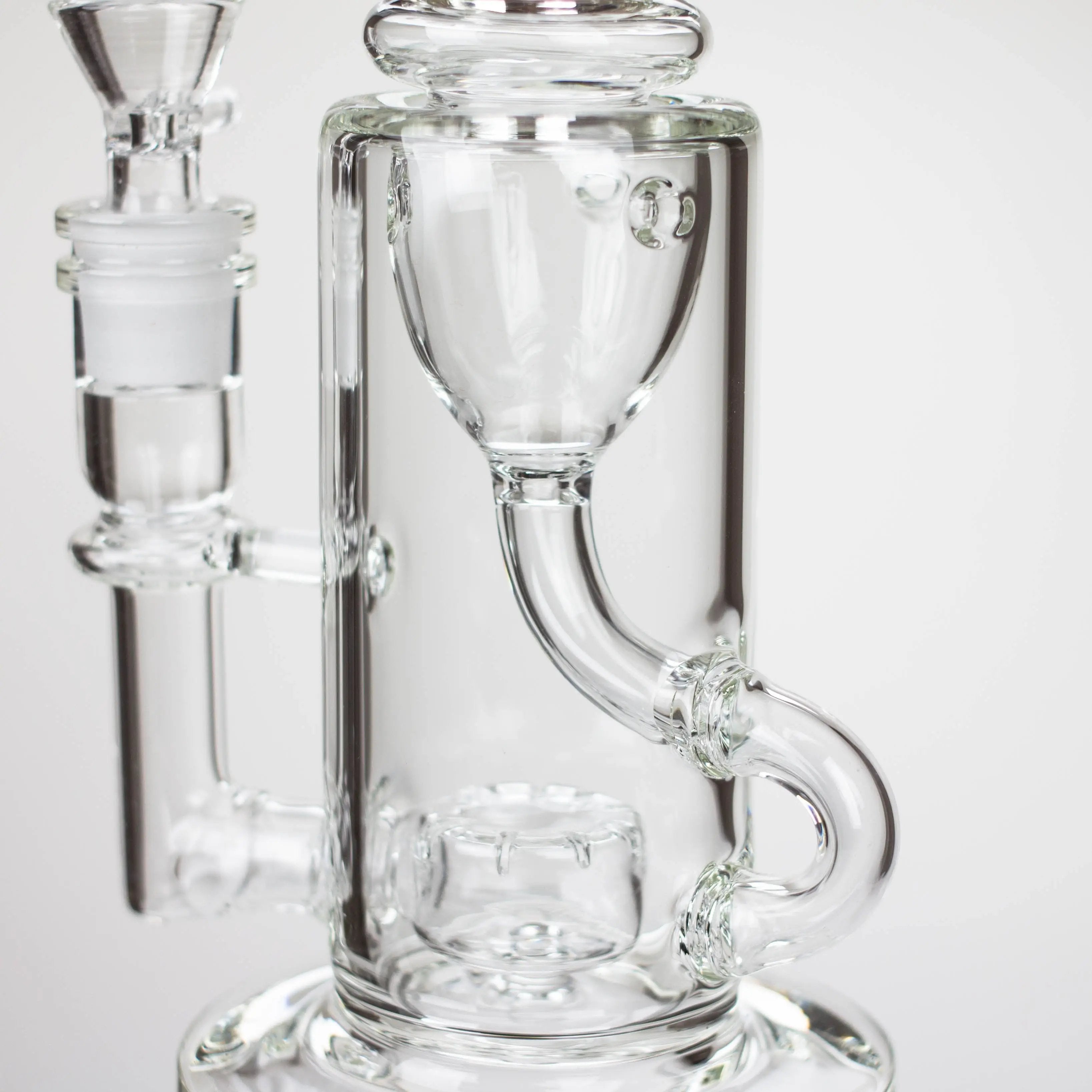 10″ Straight Tube Recycler Glass Bong [C1555]_6