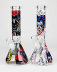 10" Glass Bong With Clown Design_0