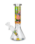 10" Cartoon Design Beaker Bong 4mm Thick Glass_10