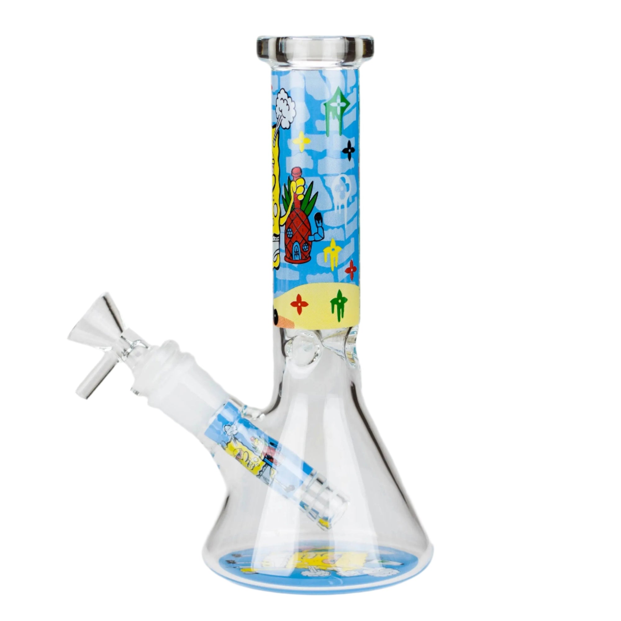 10" Cartoon Design Beaker Bong 4mm Thick Glass_13