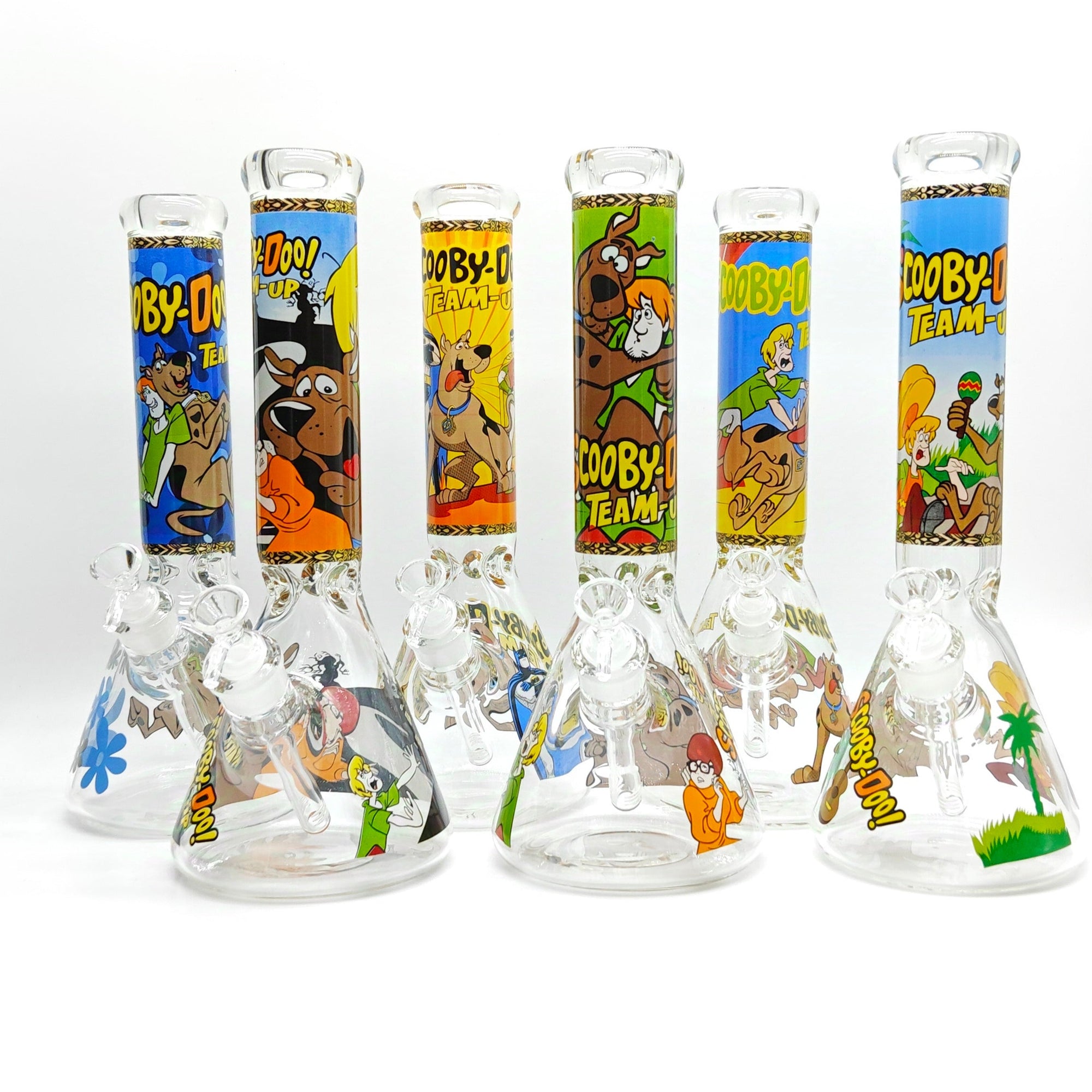 14" 7mm Cartoon Beaker Glass Bong_0