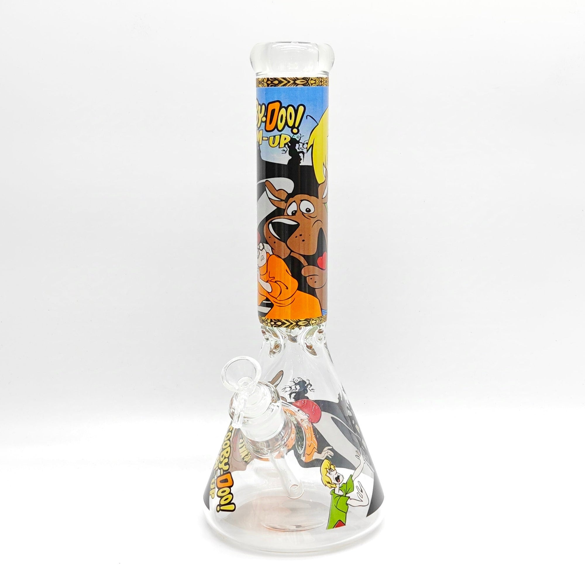 14" 7mm Cartoon Beaker Glass Bong_8