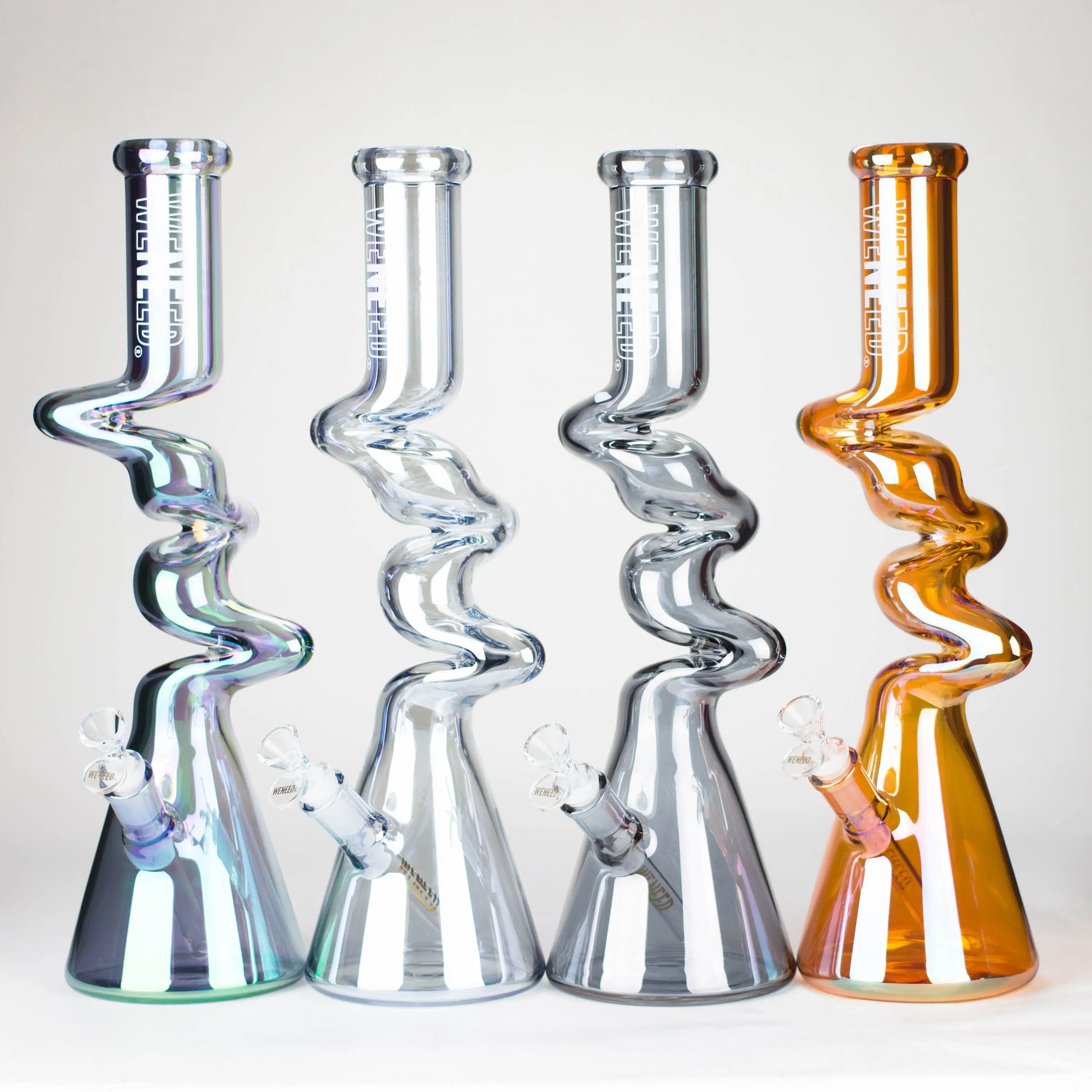 17.5" Iridescent Ripple Glass Bong_0