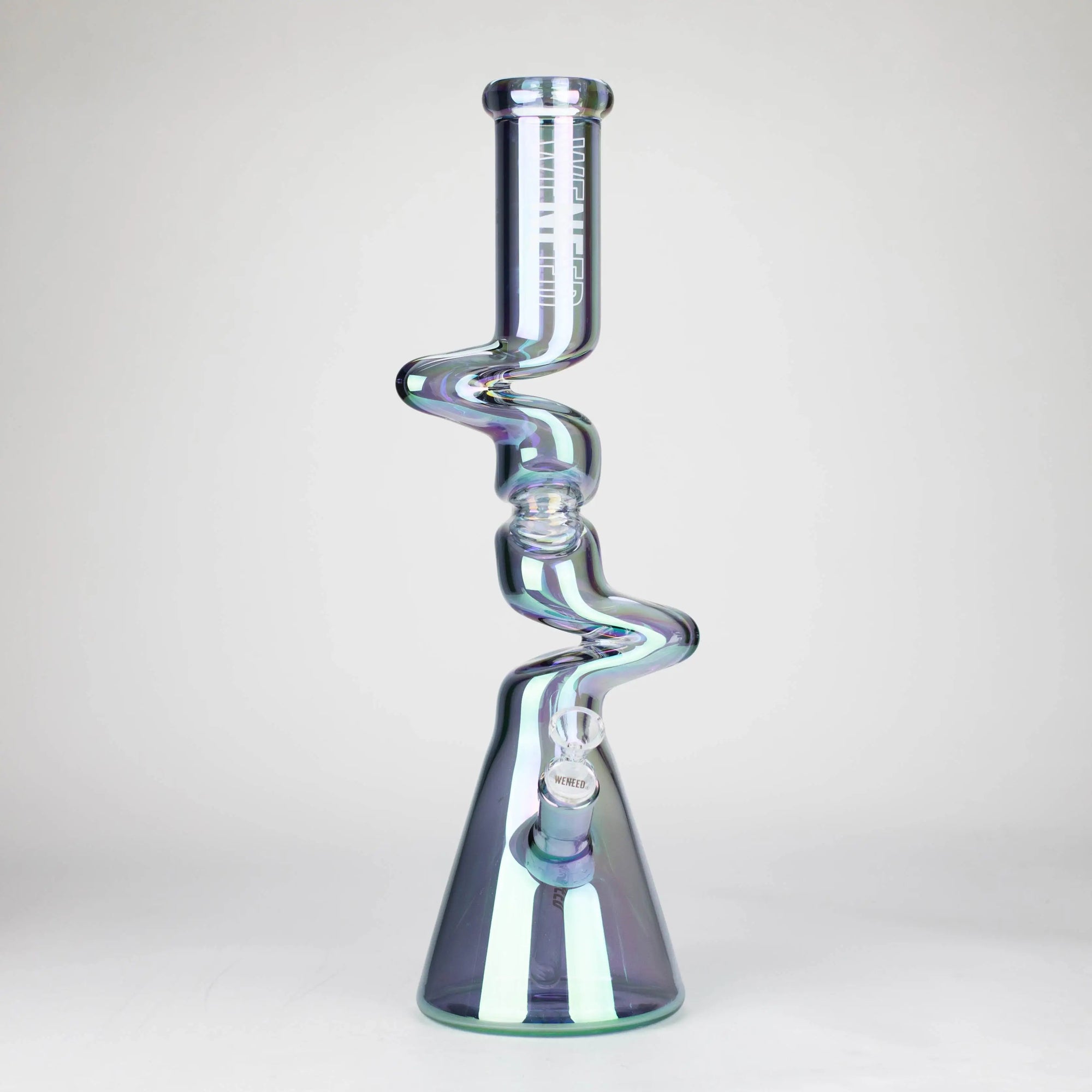 17.5" Iridescent Ripple Glass Bong_8