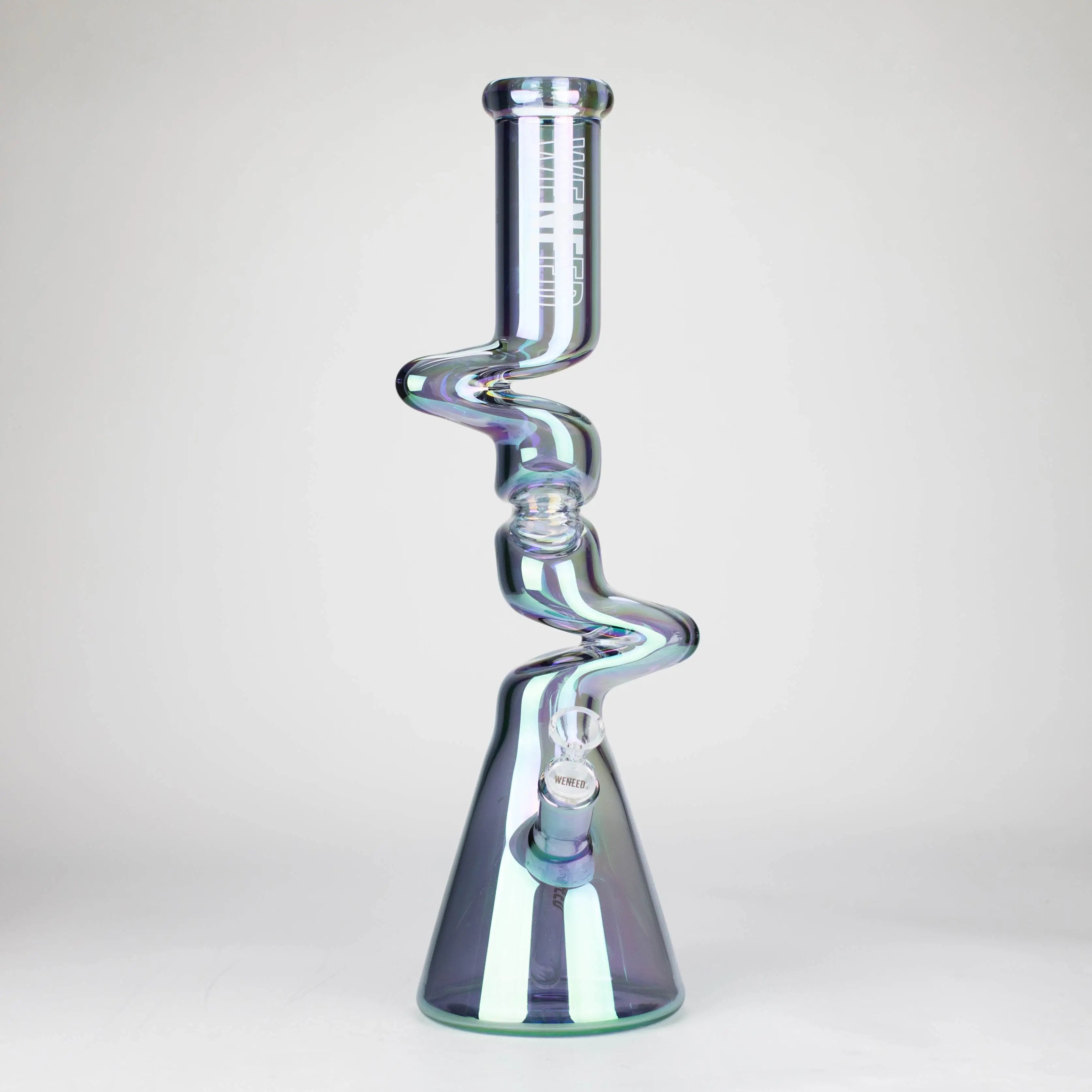 17.5&quot; Iridescent Ripple Glass Bong_8