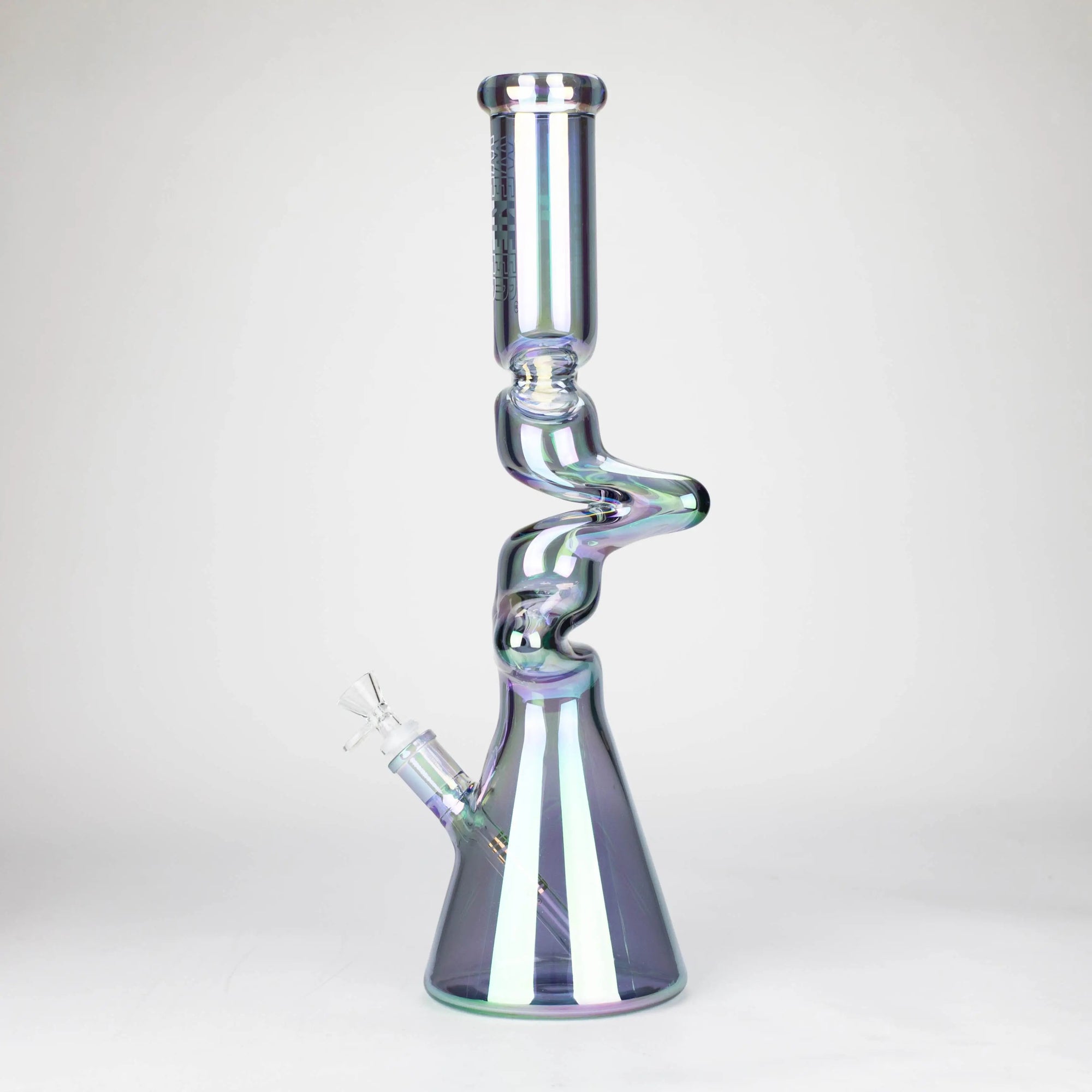 17.5" Iridescent Ripple Glass Bong_9
