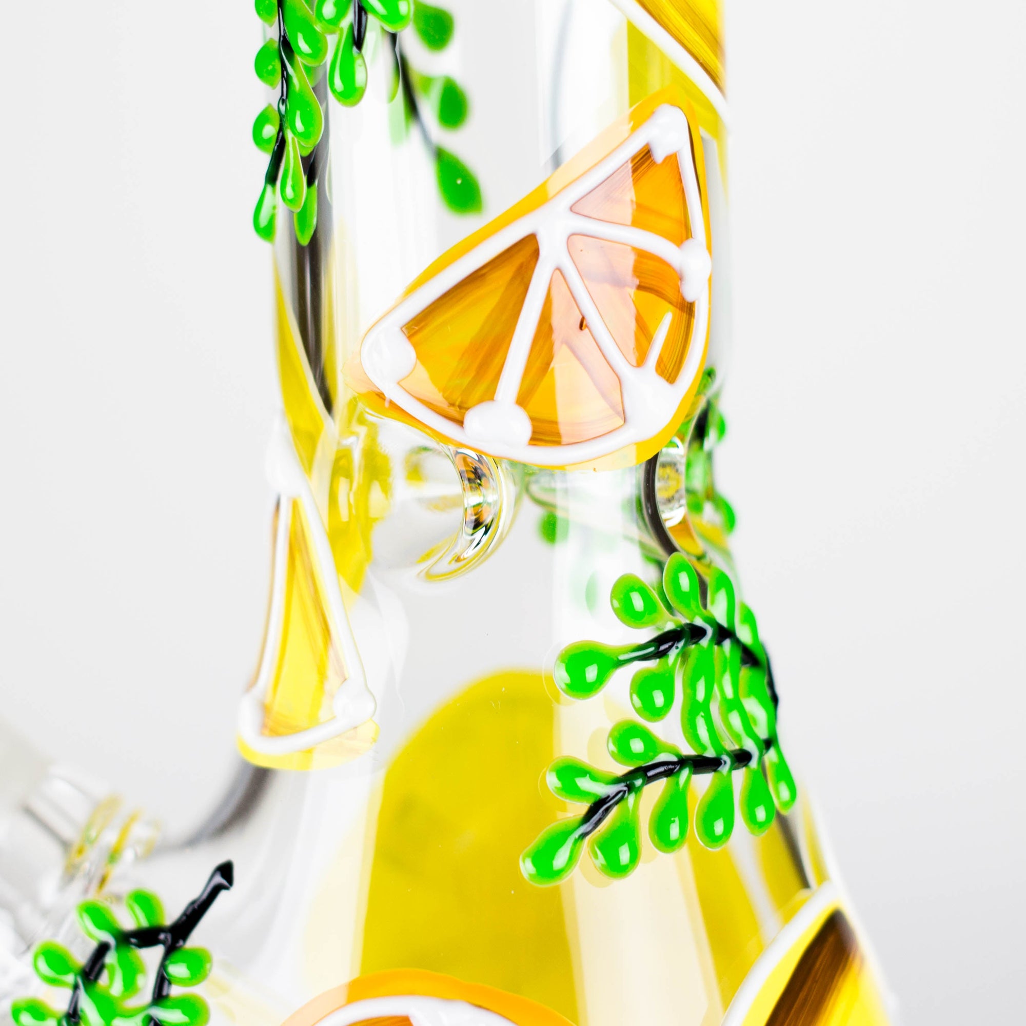 10&quot; 3D Glass Bong With Orange Design_4