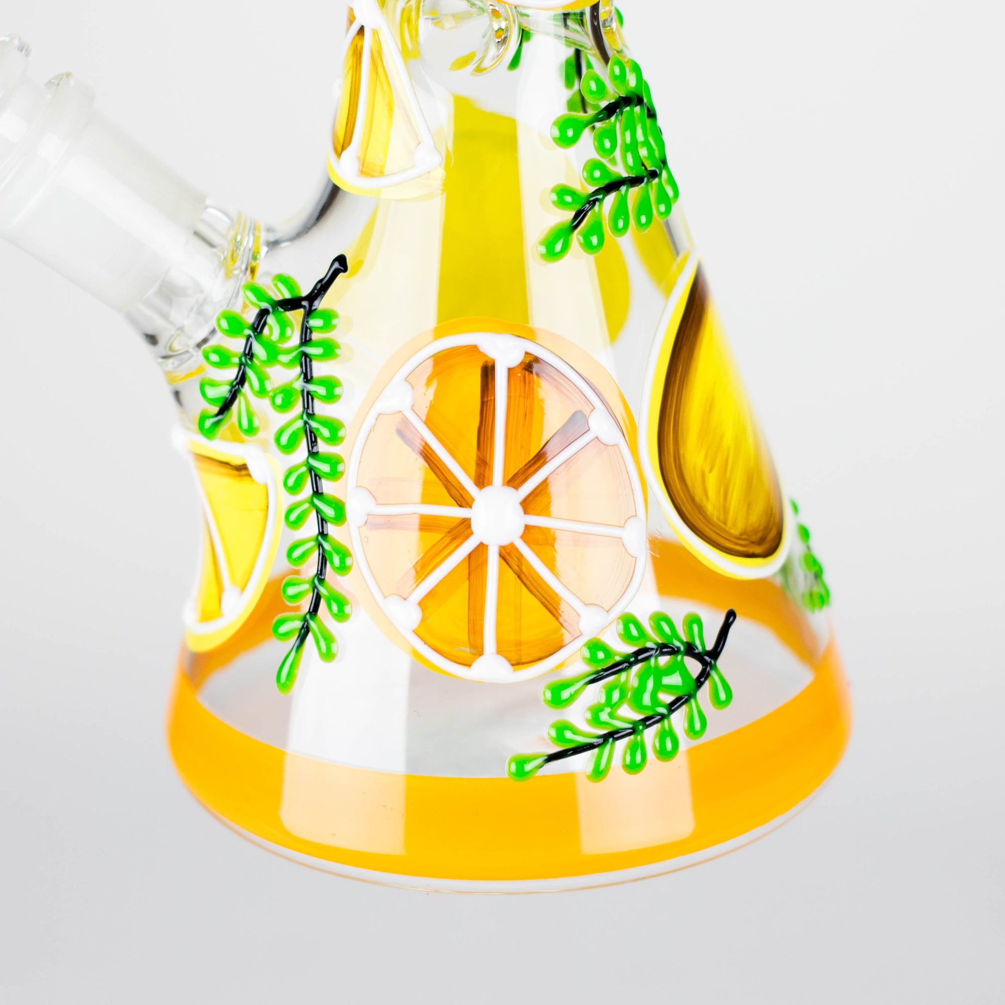 10&quot; 3D Glass Bong With Orange Design_6