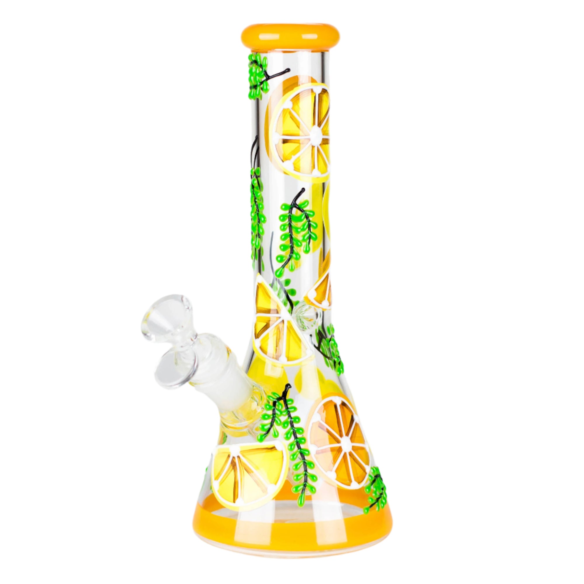 10&quot; 3D Glass Bong With Orange Design_0