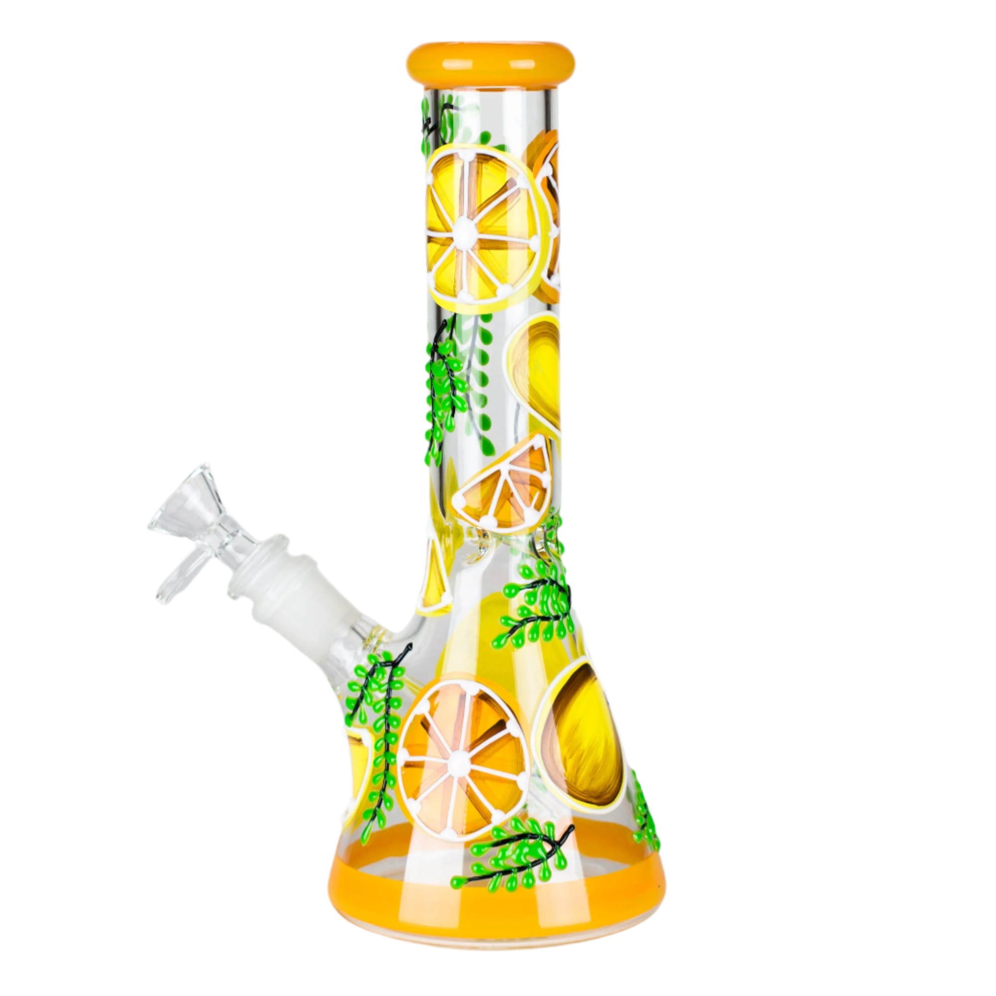 10&quot; 3D Glass Bong With Orange Design_1