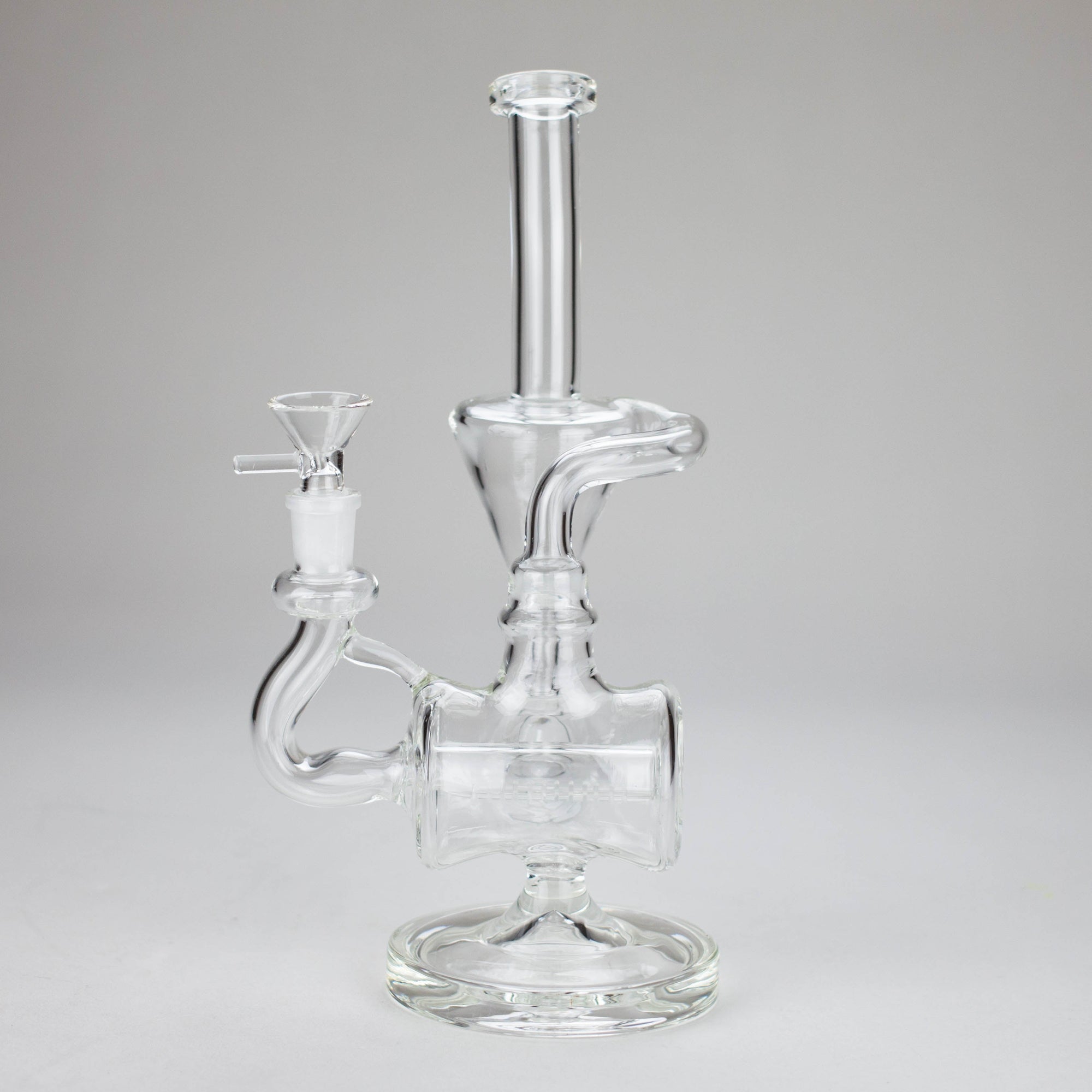 11″ Clear Recycler Glass Bong With Inline Diffuser