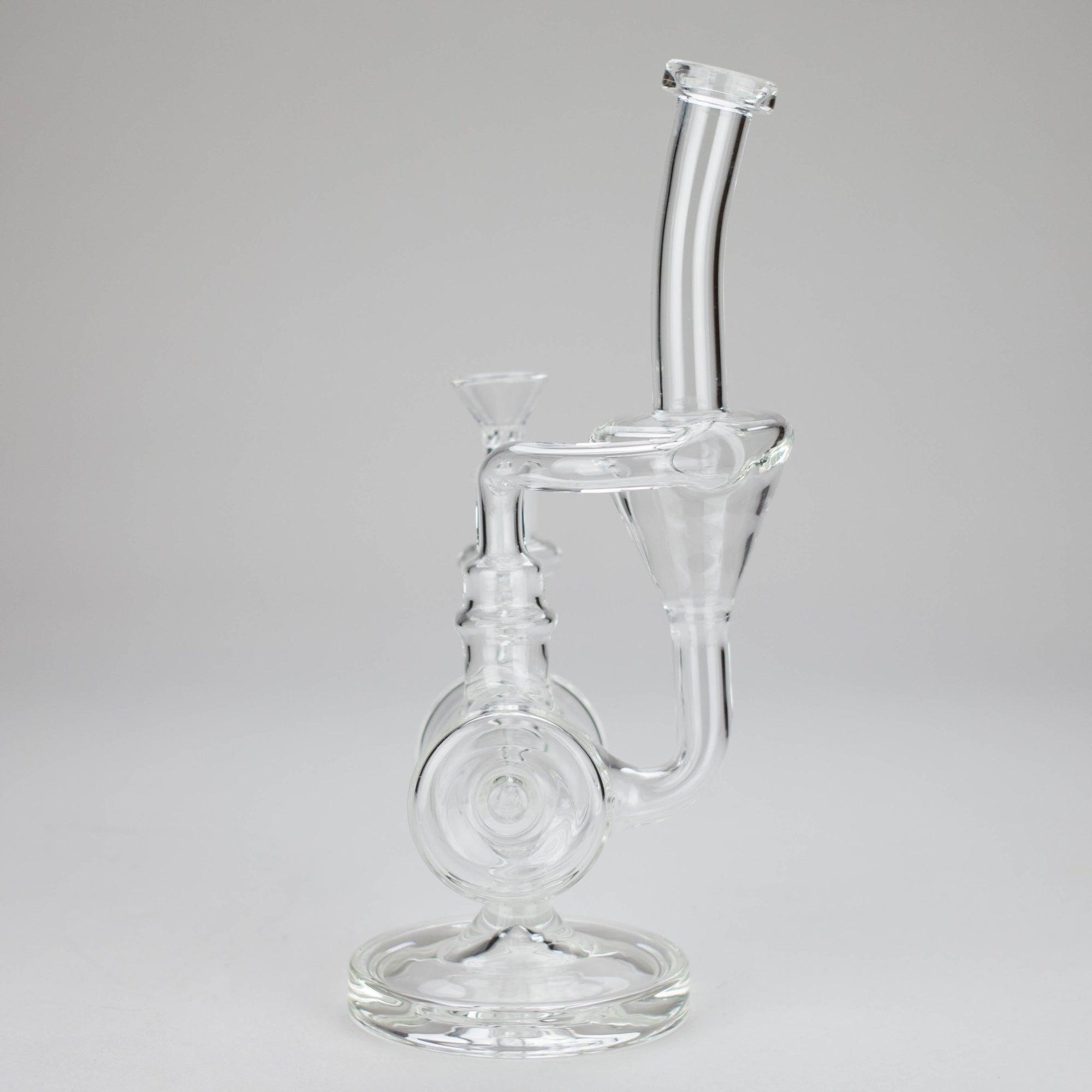11″ Clear Recycler Glass Bong With Inline Diffuser
