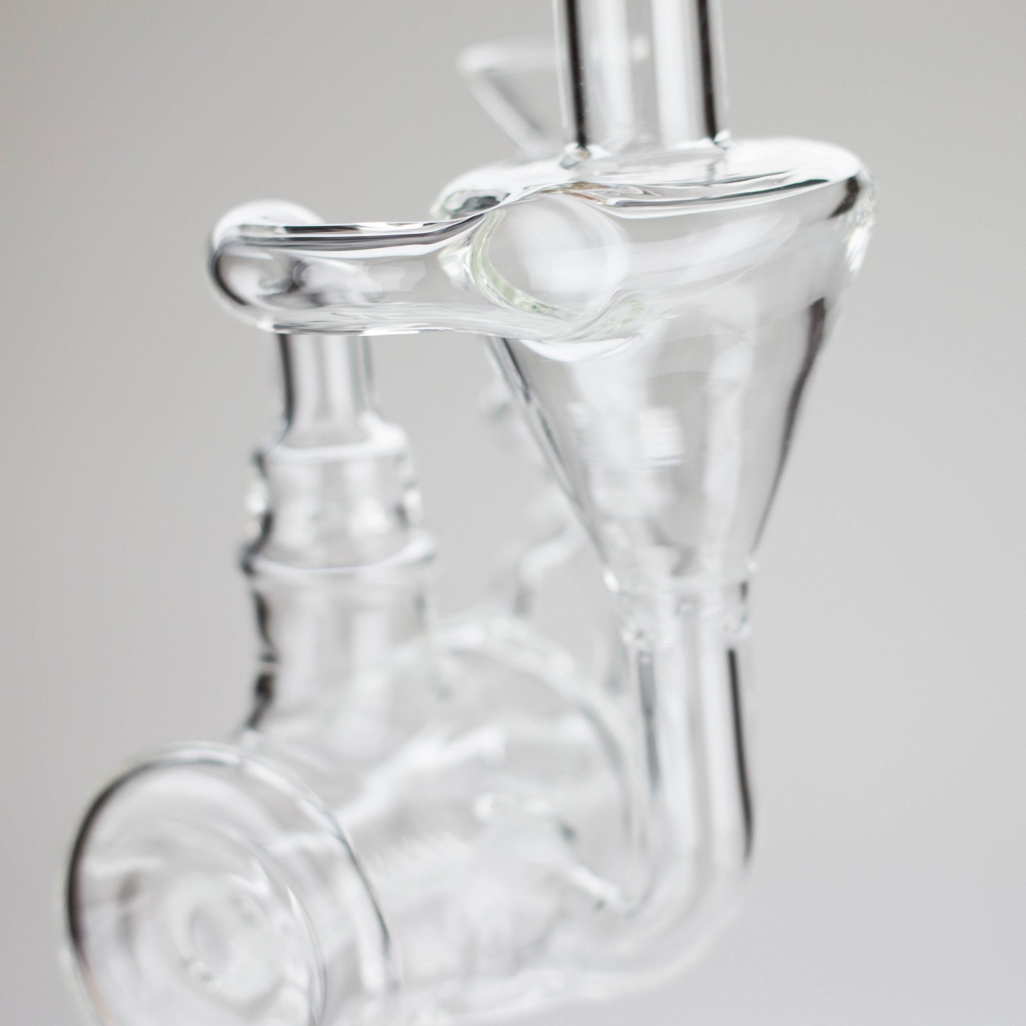 11″ Clear Recycler Glass Bong With Inline Diffuser