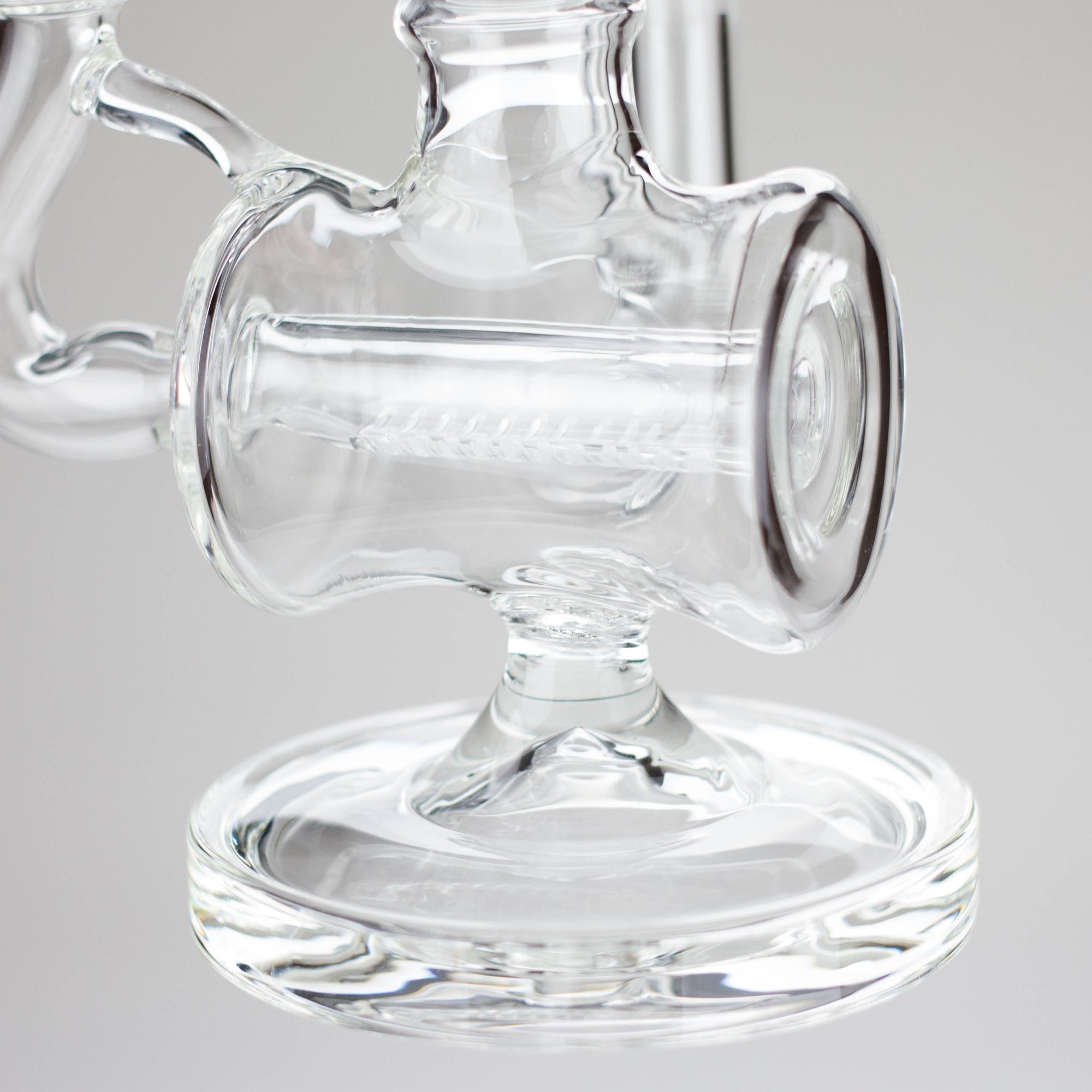 11″ Clear Recycler Glass Bong With Inline Diffuser