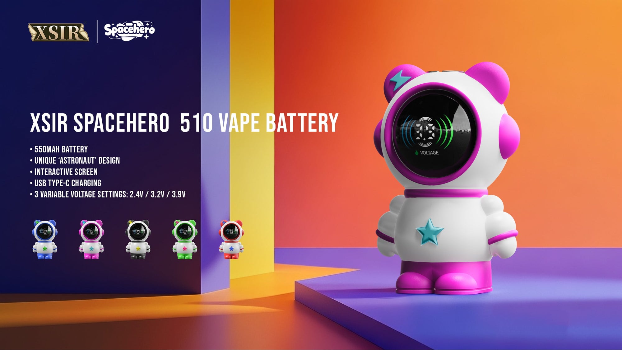 Spacehero 510 Battery | 550mAh INHALCO Spacehero 510 Battery | 550mAh INHALCO