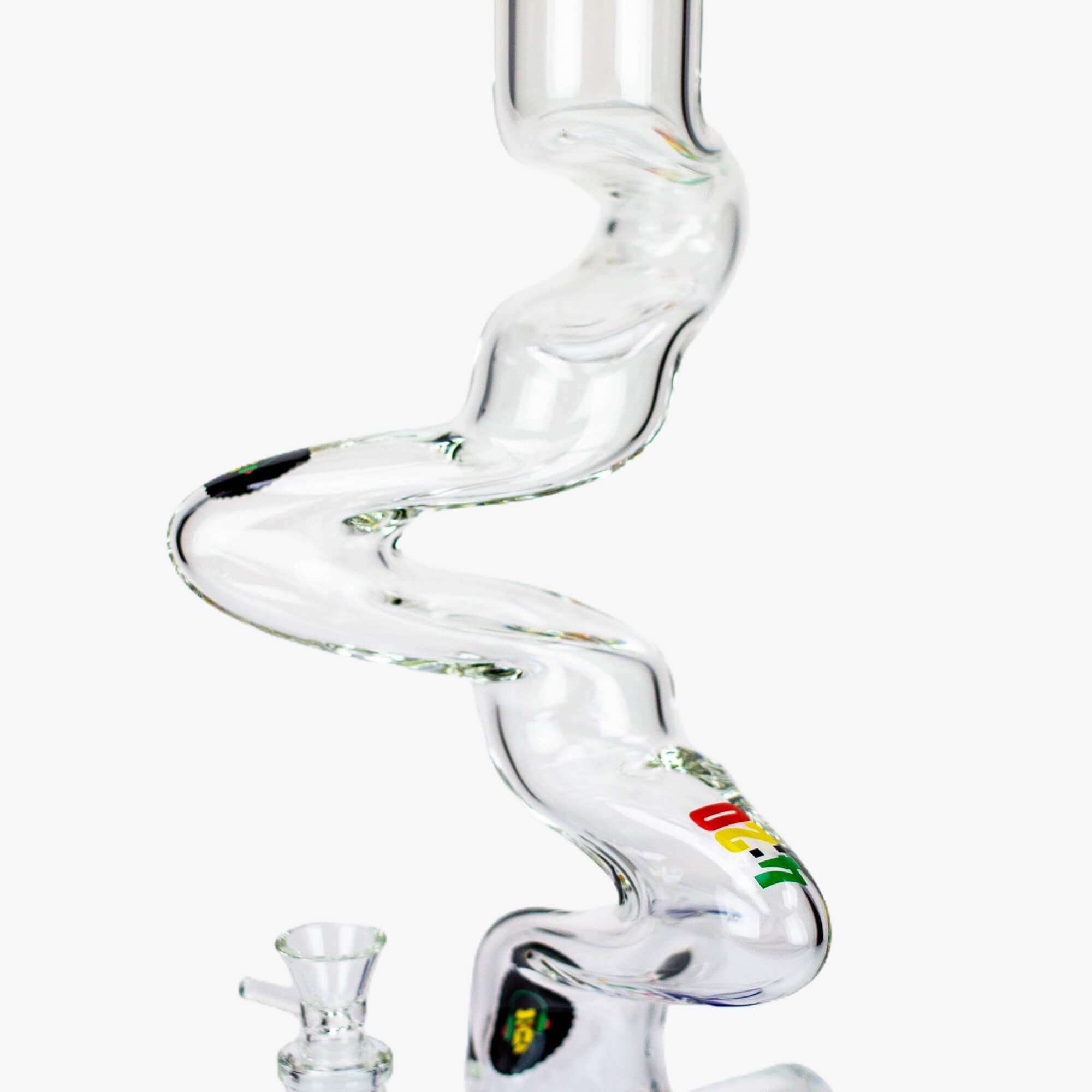 21&quot; Xtream Kink Zong inline Diffuser Glass Water Bong - INHALCO