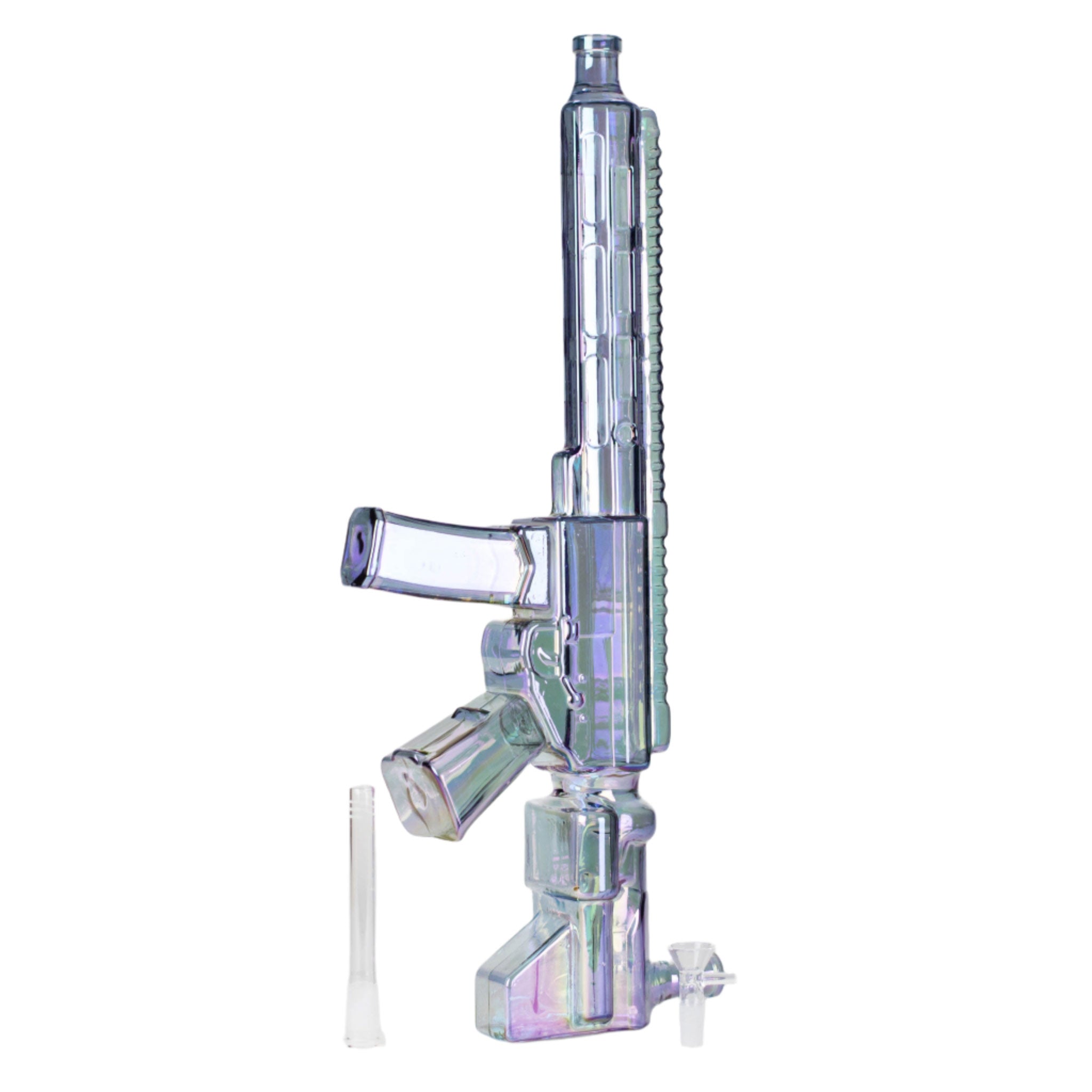 22" Electroplated Machine Gun Bong - inhalco