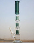 Approx. 19" Triple Tree Percolator Glass Water Pipe