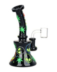 420 Alien Glow In The Dark Glass Dab Rig