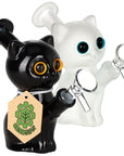 SeshGear Mesmorizing Kitty Glass Water Pipe 2 pieces