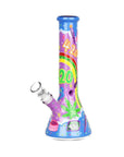 Beach Vibes 420 Painted Glass Beaker Bong