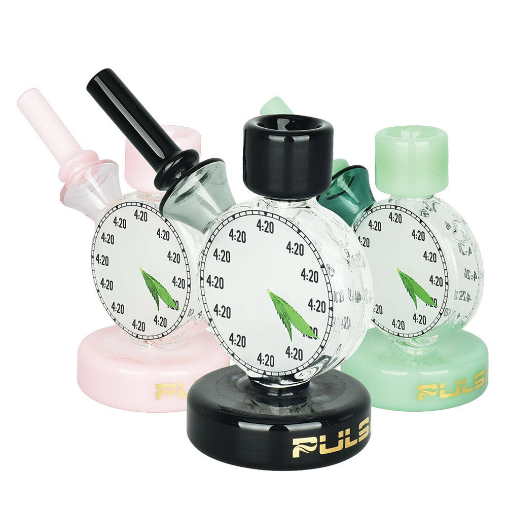 4:20 Time Piece Mini Bubbler Water Pipe  - inhalco