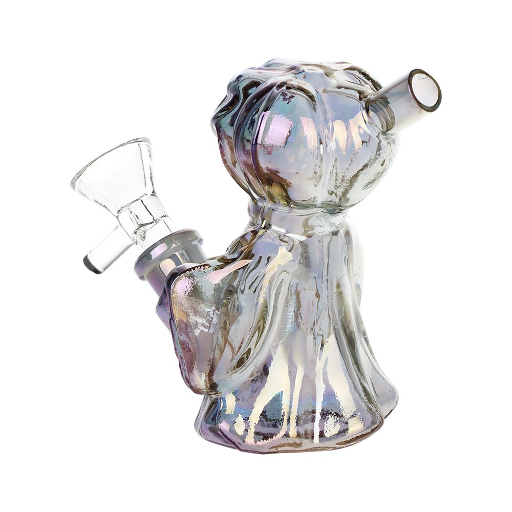 4CT BUNDLE-SeshGear Jack-O-Lantern Ghost Glass Bubbler-4"