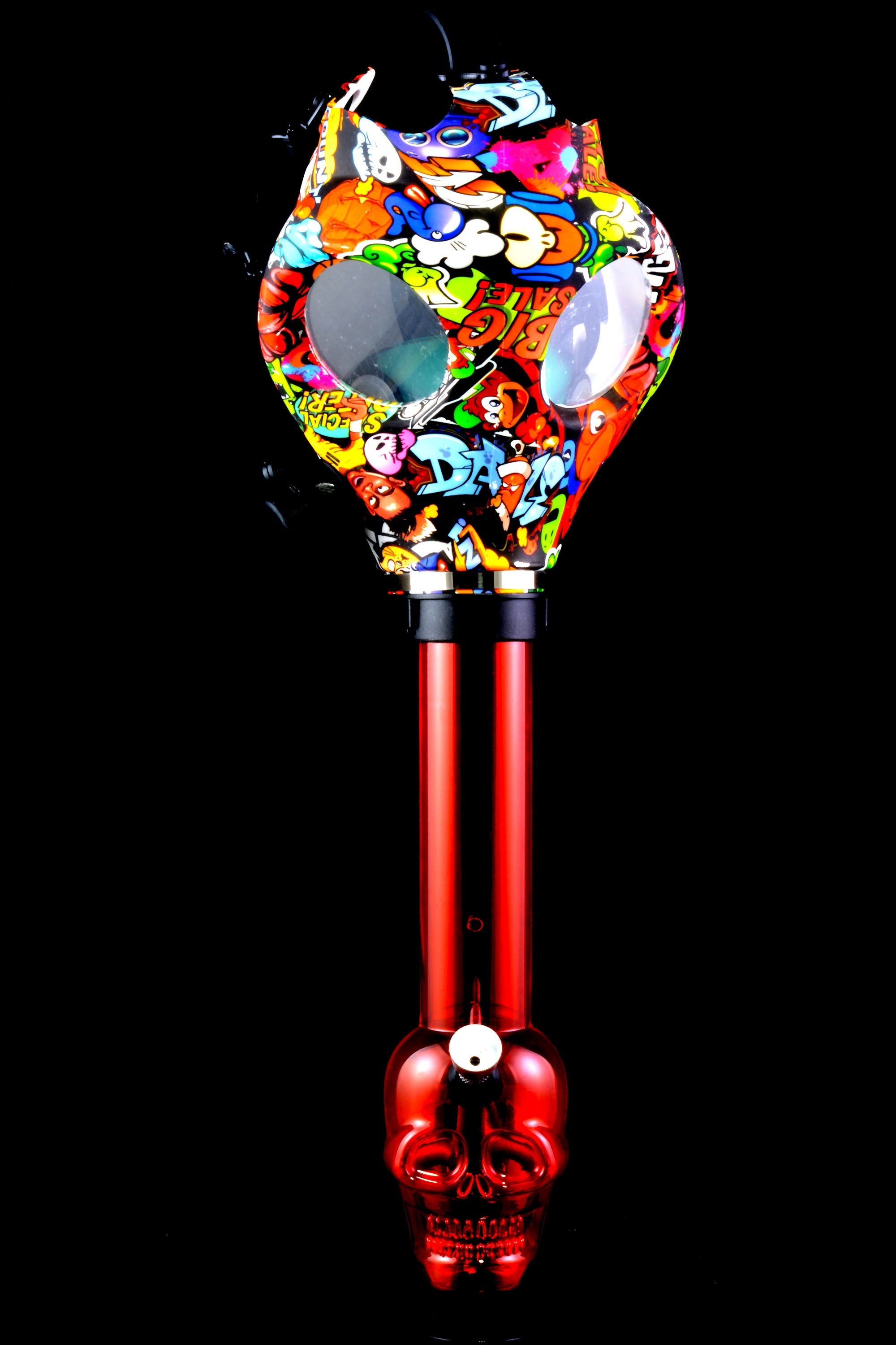 Alien Skull Acrylic Gas Mask Bong