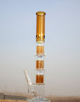 Approx. 19" Triple Tree Percolator Glass Water Pipe