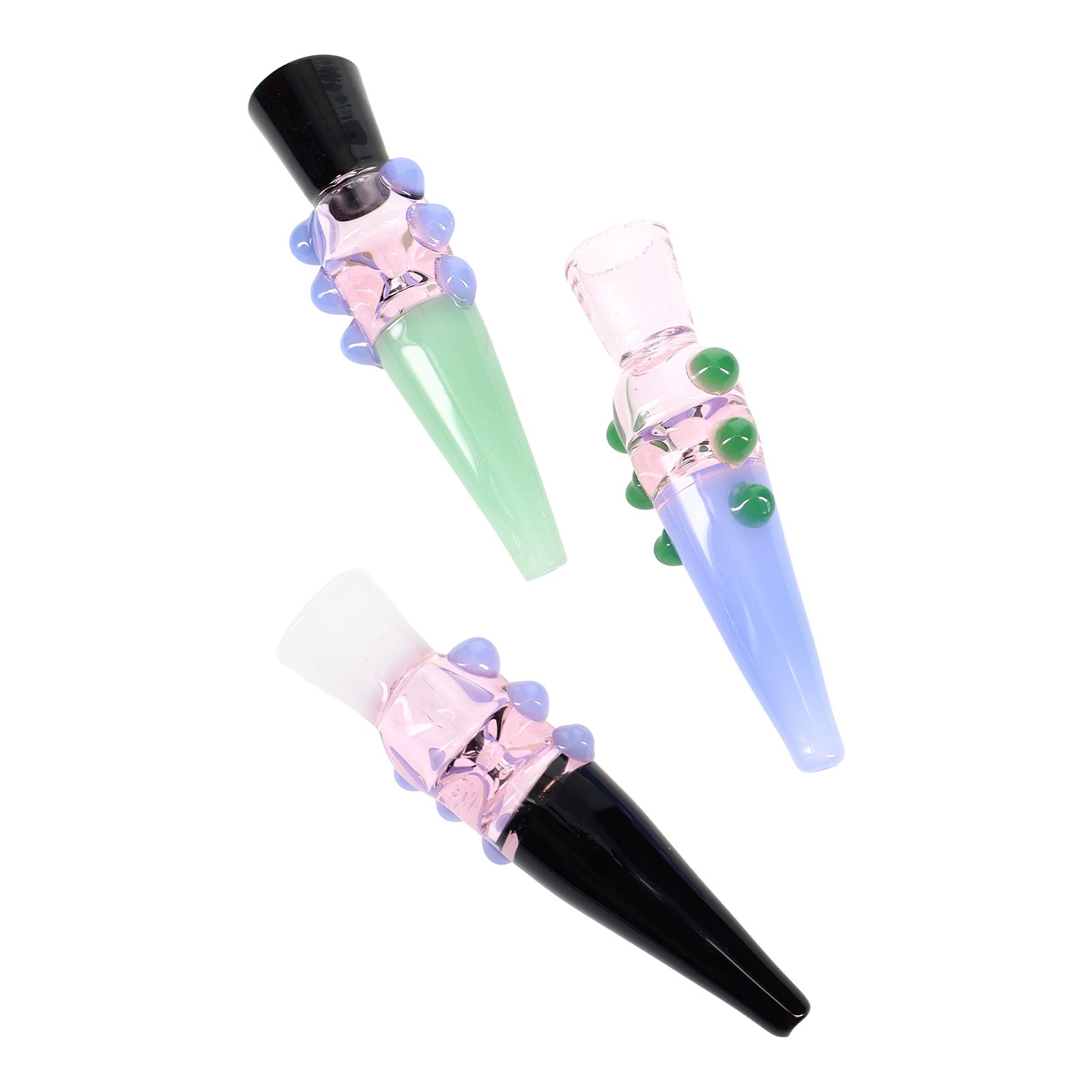 4″ Neon Swirl Glass Chillum