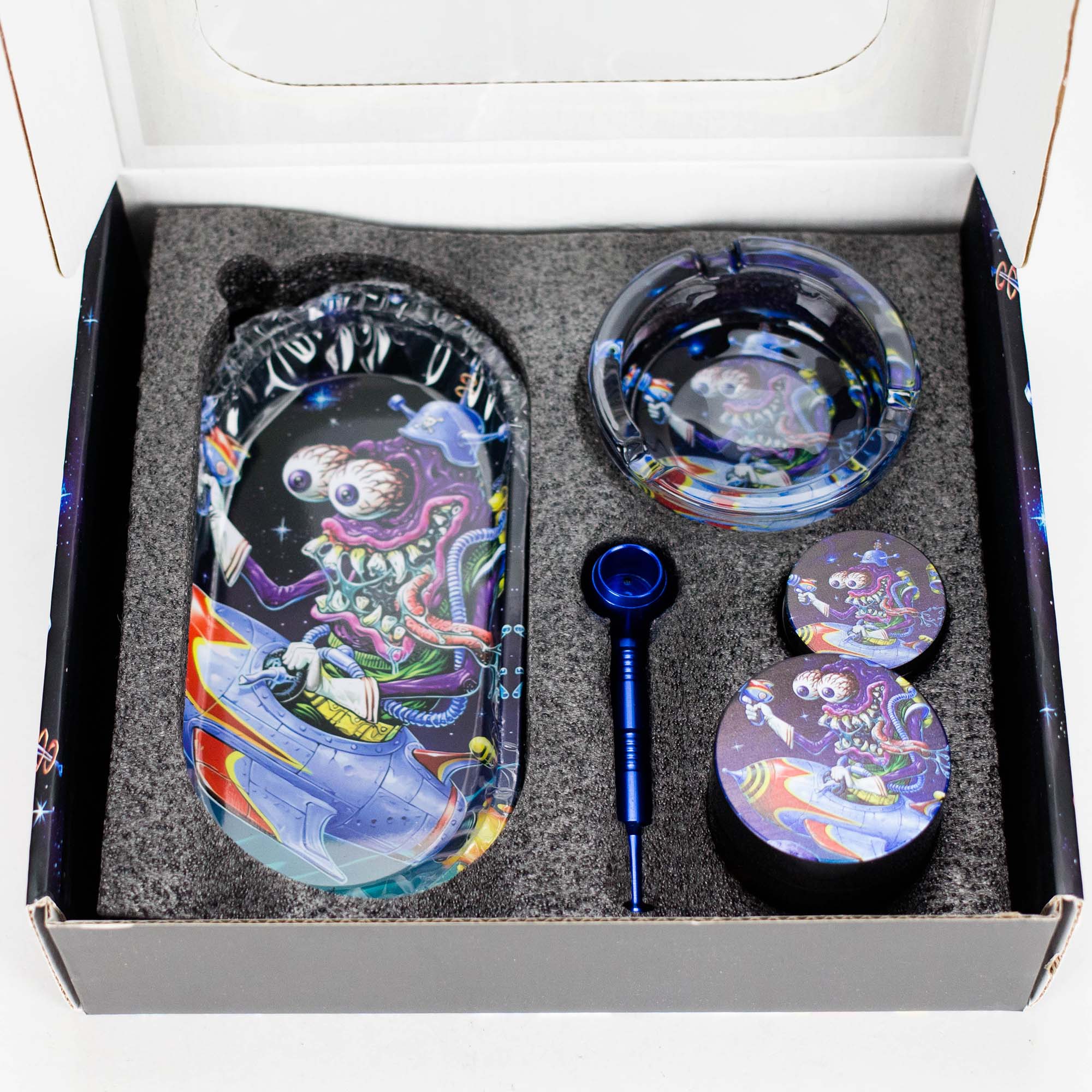 5-in-1 Metal Hand Pipe Smoke Set in a box
