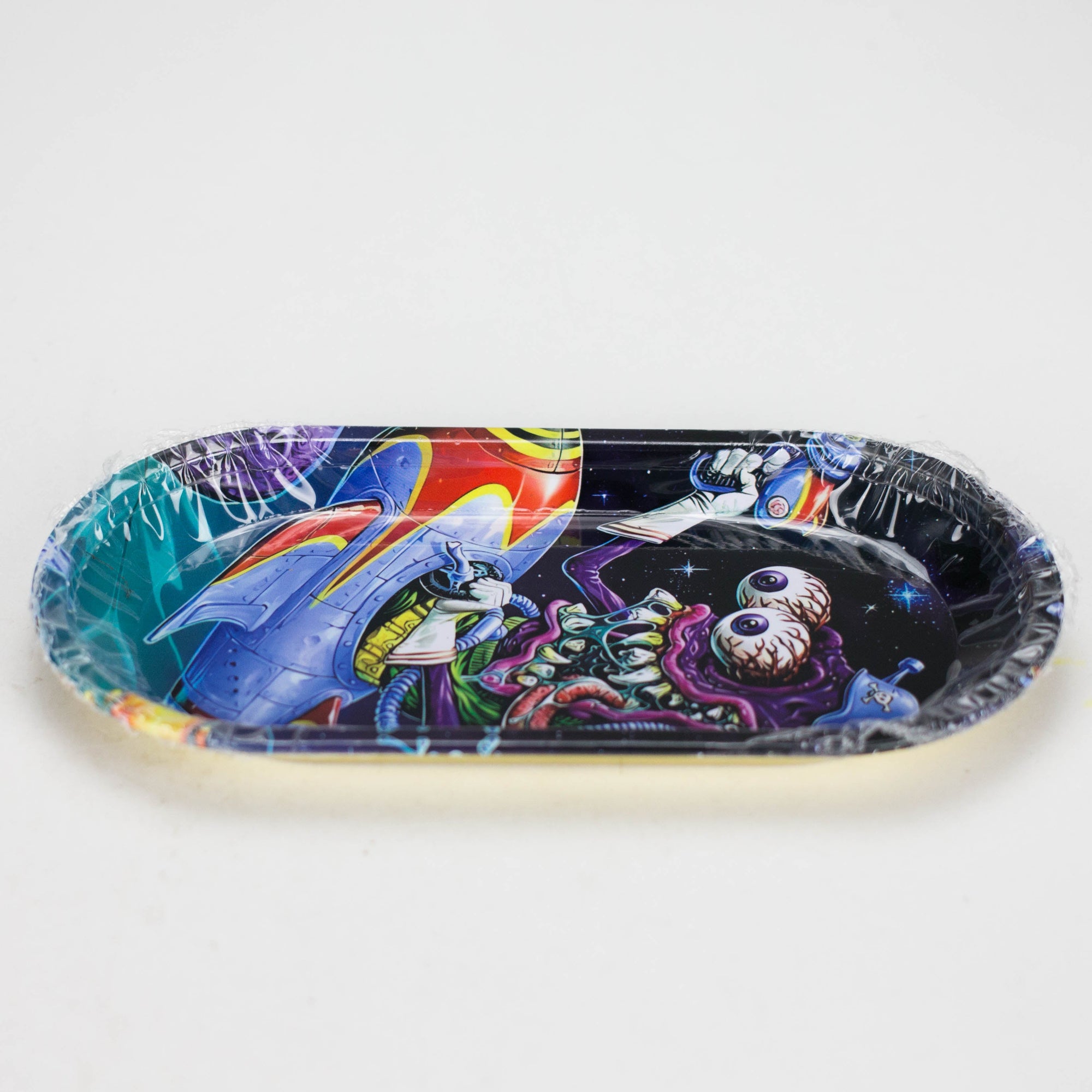 Cartoon design rolling tray on a white background